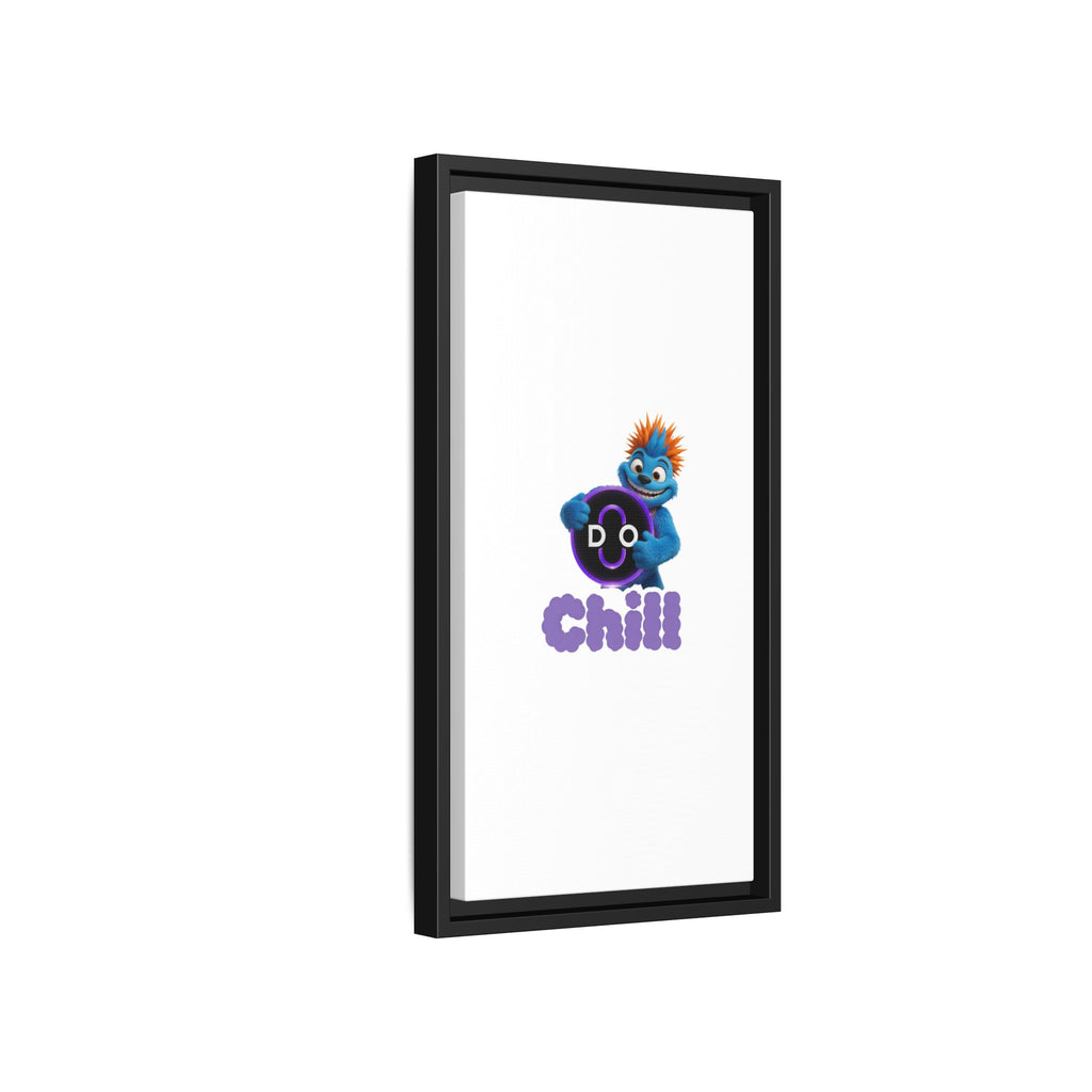 Do Chill Canvas Print — Framed Matte Wall Art (Colorful Cartoon Character)