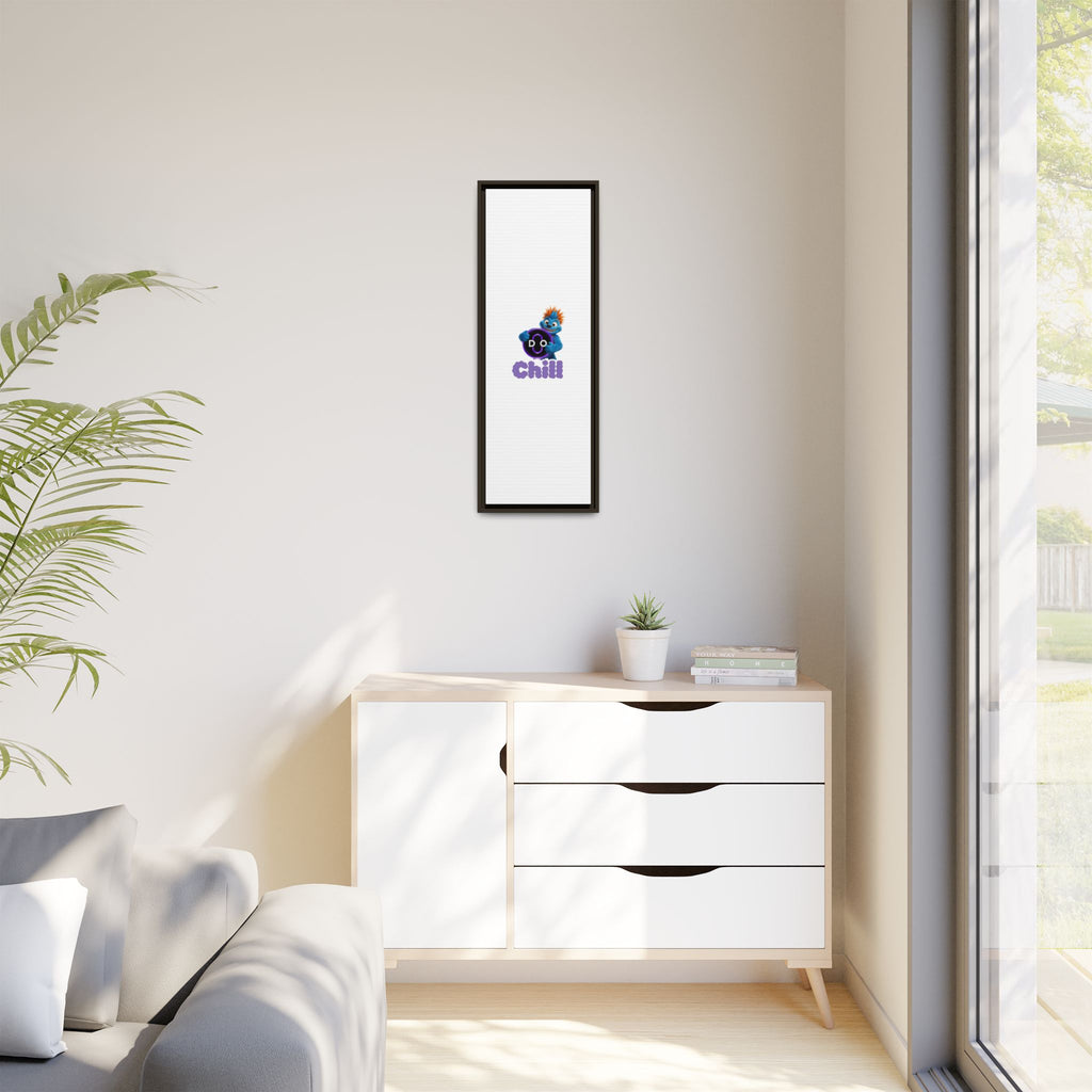 Do Chill Canvas Print — Framed Matte Wall Art (Colorful Cartoon Character)