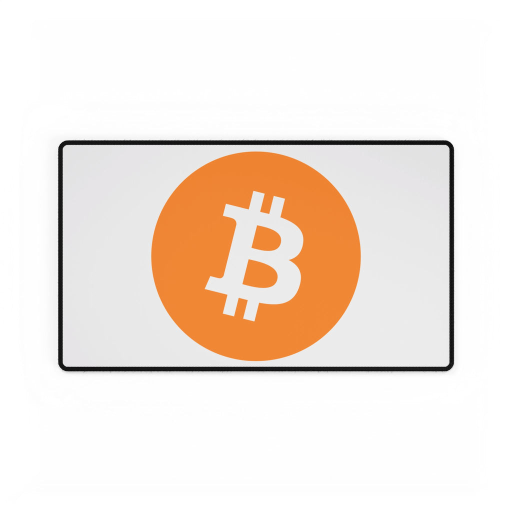 Bitcoin Logo Desk Mat — Large Cryptocurrency Mousepad