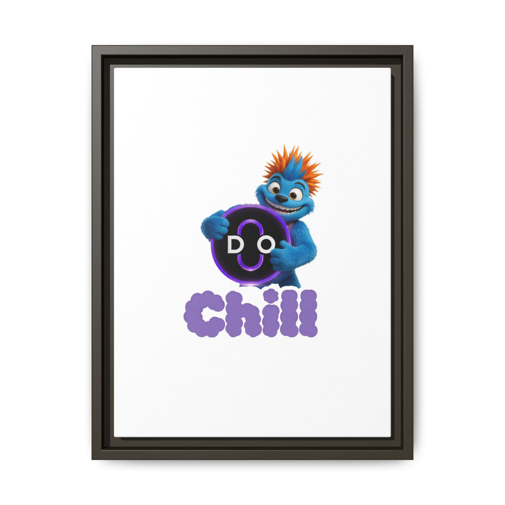 Do Chill Canvas Print — Framed Matte Wall Art (Colorful Cartoon Character)