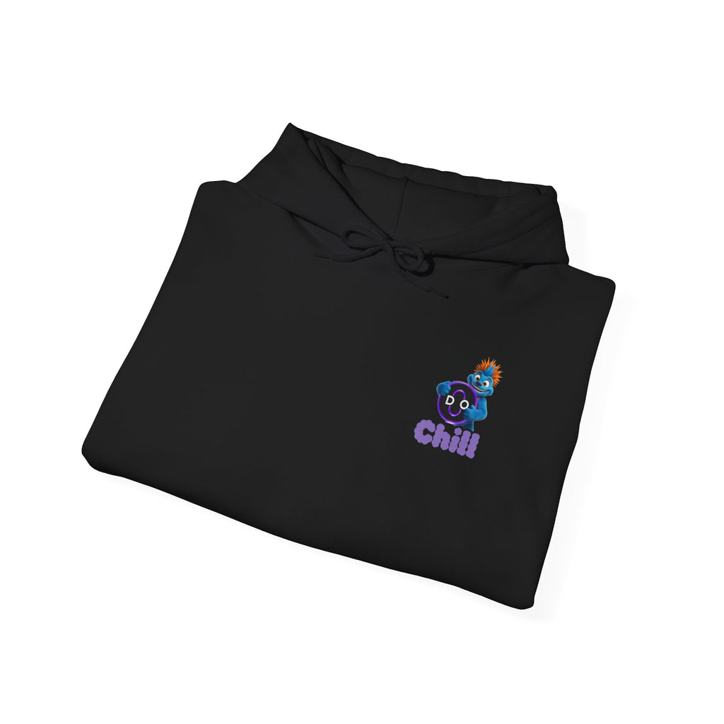 DO Chill Hoodie — Cute Blue Plush Character Graphic Hoodie