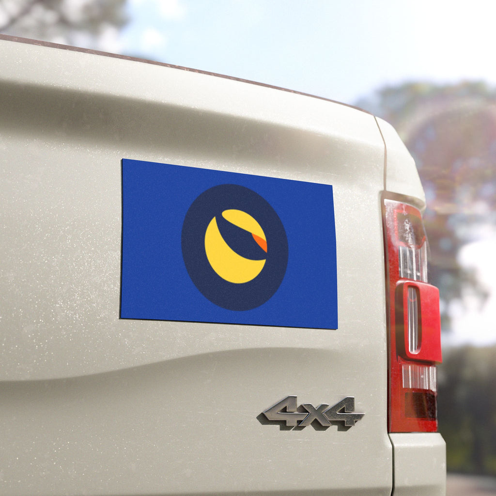 Terra Luna Classic Logo Car Magnet — Rounded Yellow Emblem Magnetic Sticker for Vehicles