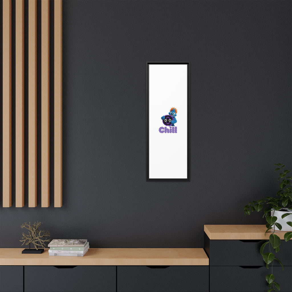 Do Chill Canvas Print — Framed Matte Wall Art (Colorful Cartoon Character)