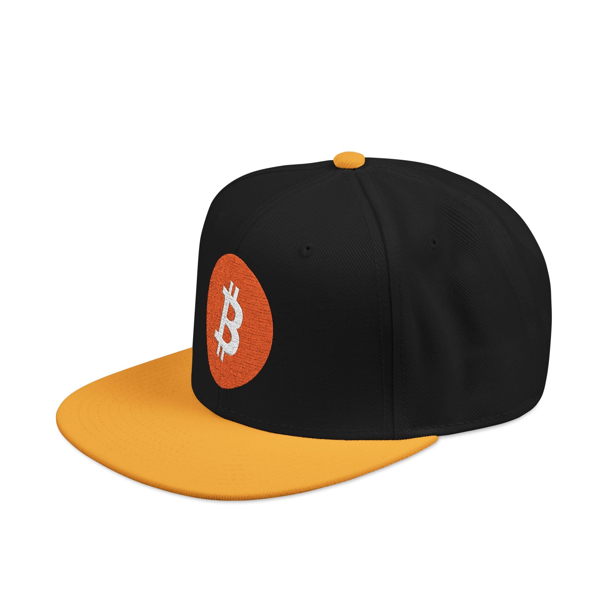 Bitcoin Embroidered Snapback Hat – Crypto Logo Streetwear
