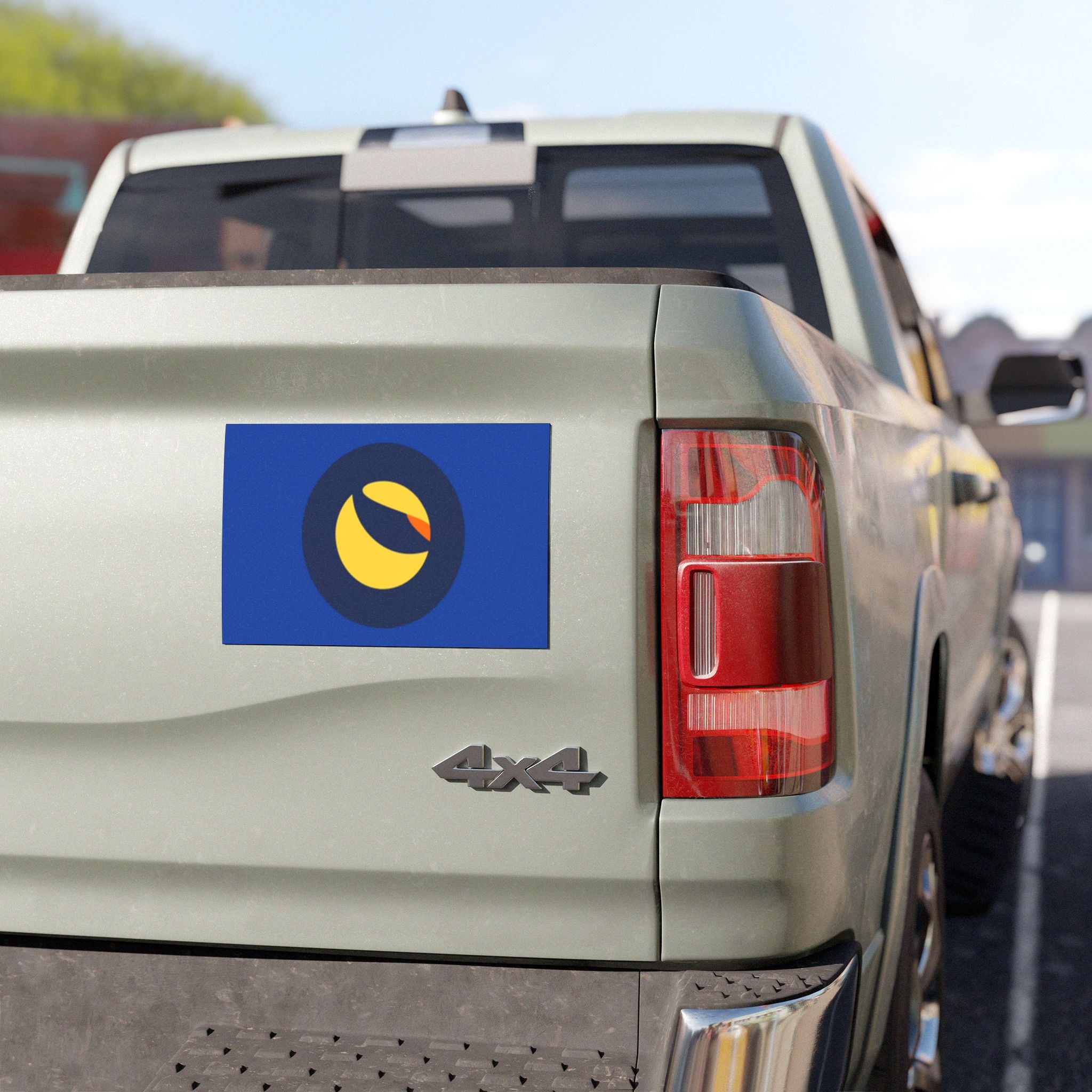 Terra Luna Classic Logo Car Magnet — Rounded Yellow Emblem Magnetic Sticker for Vehicles