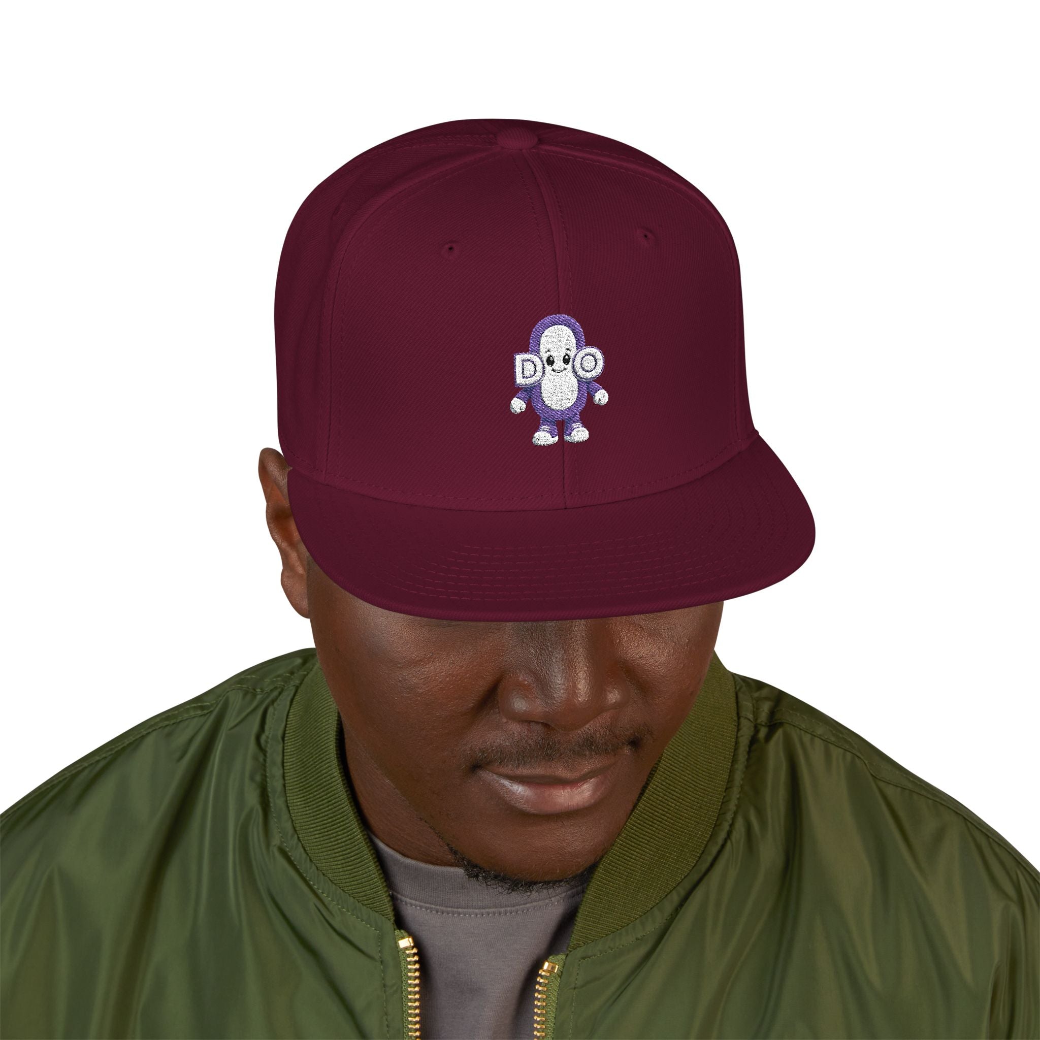 DO Chain Embroidered Snapback Hat