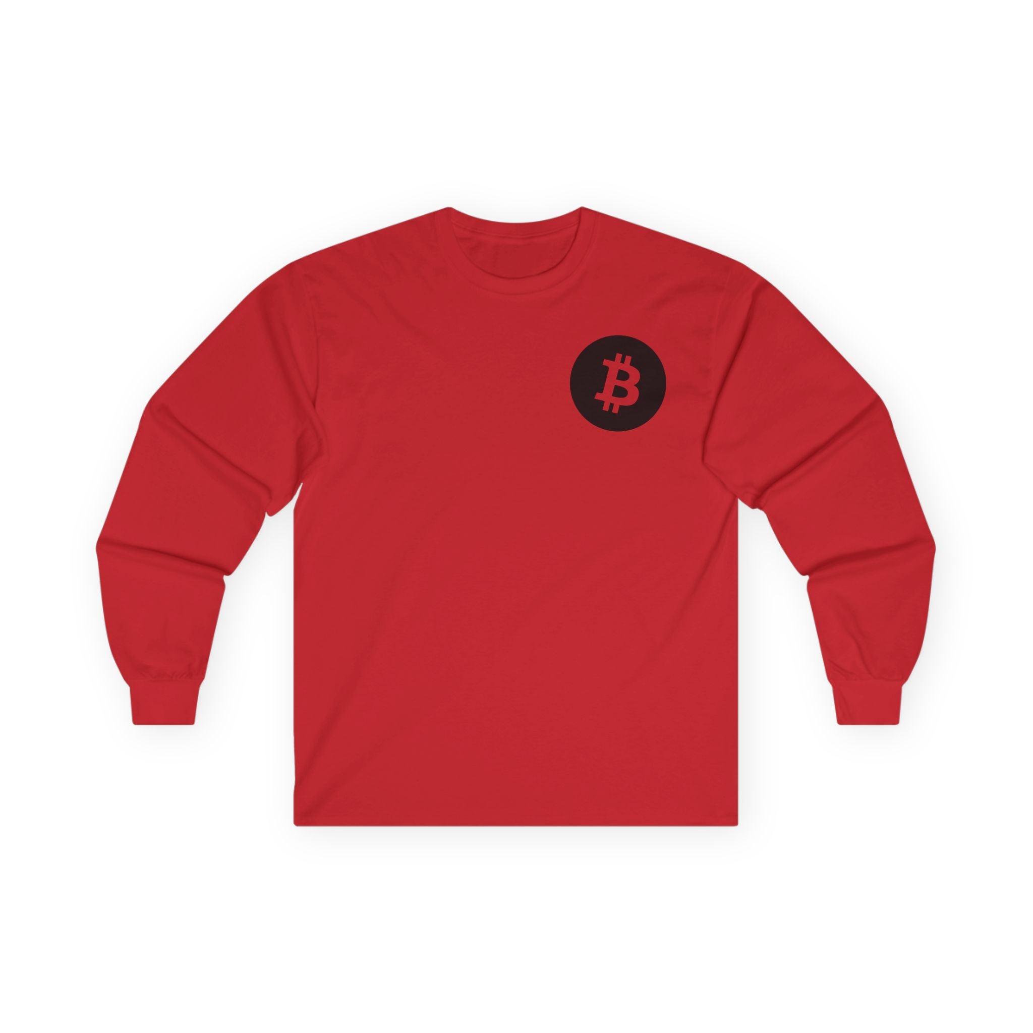 Bitcoin Logo Long Sleeve Tee — Crypto Logo Shirt