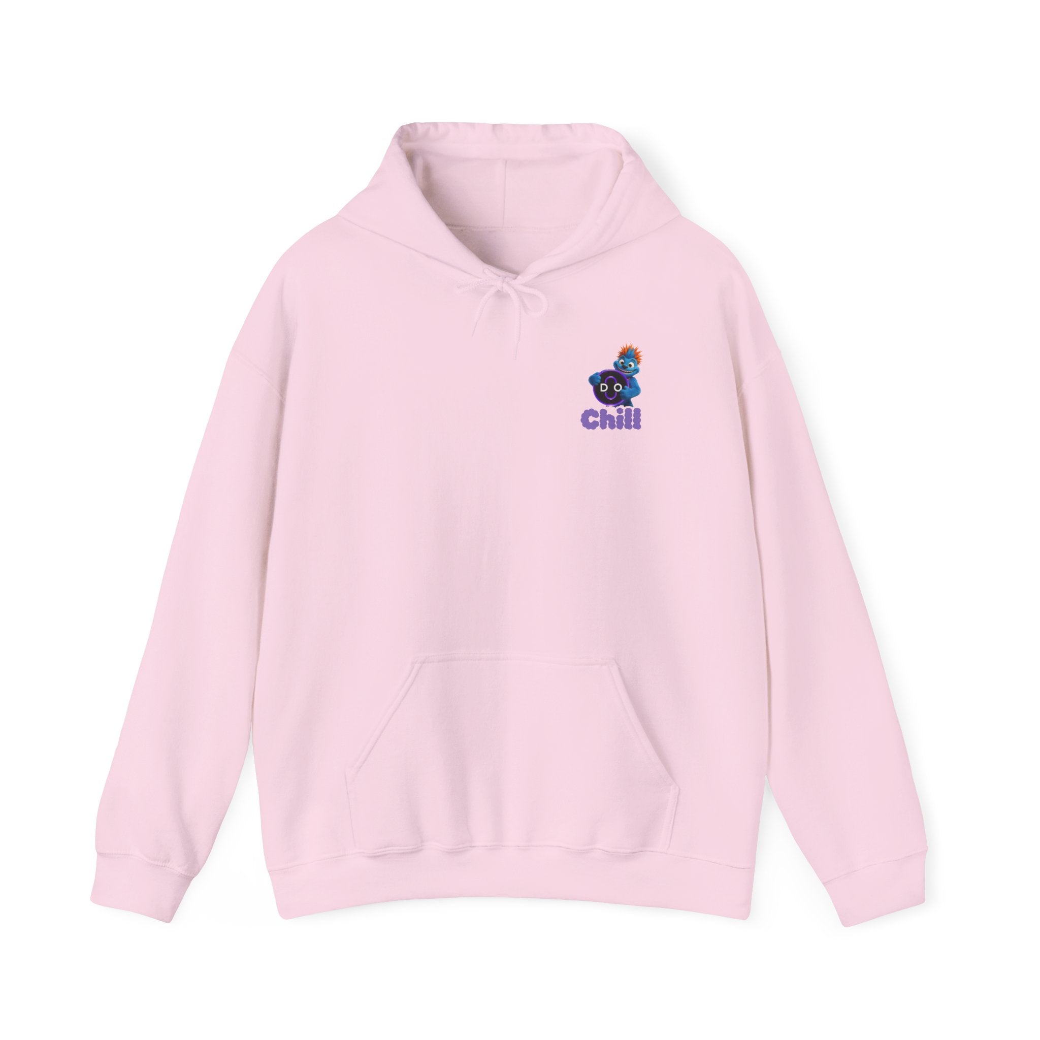 DO Chill Hoodie — Cute Blue Plush Character Graphic Hoodie