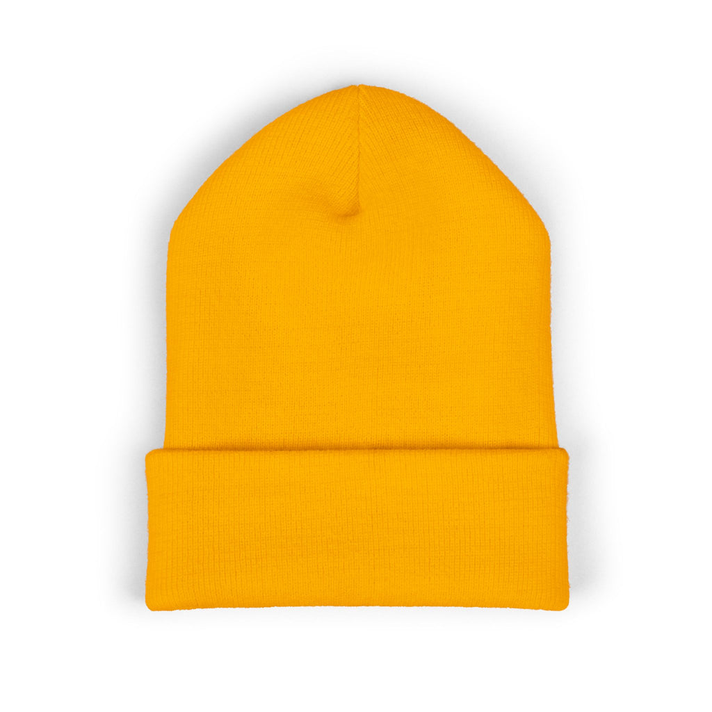 Chill Bear Embroidered Cuffed Beanie — Cozy Winter Knit Hat