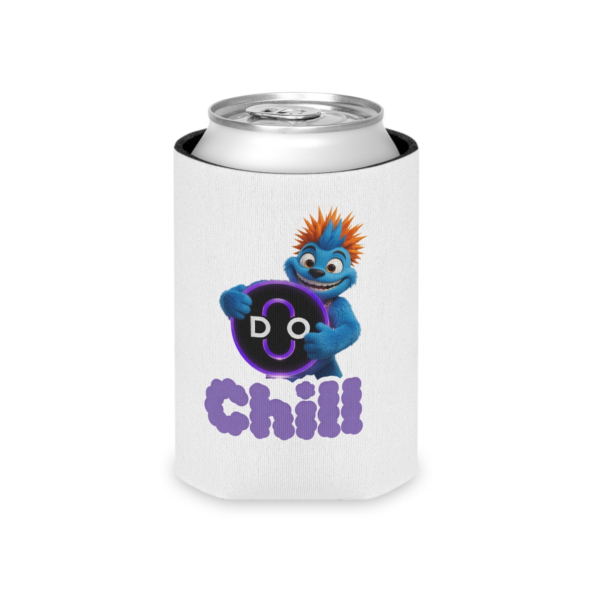 Do Chill Can Cooler — Cute Blue Monster Beverage Cooler