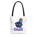 Do Chill Tote Bag — Cute Blue Monster Graphic Tote