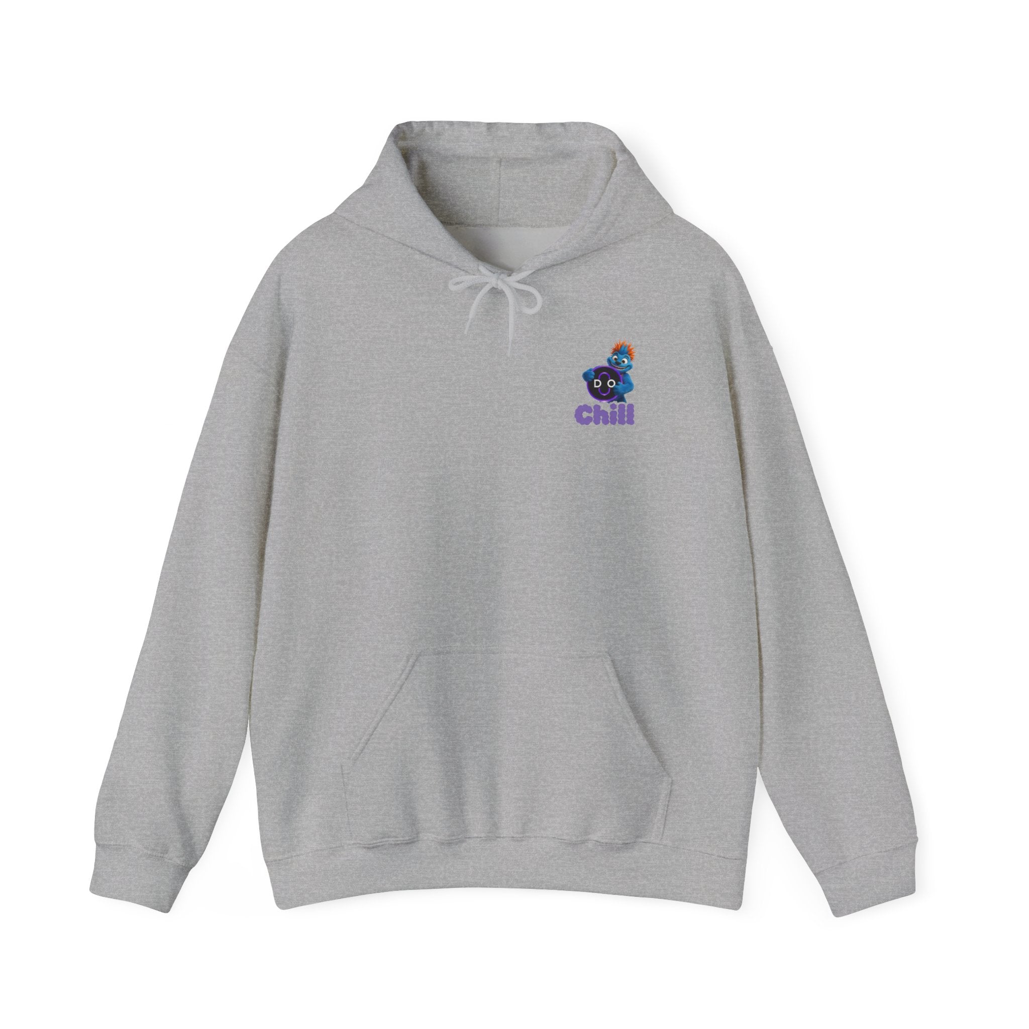 DO Chill Hoodie — Cute Blue Plush Character Graphic Hoodie