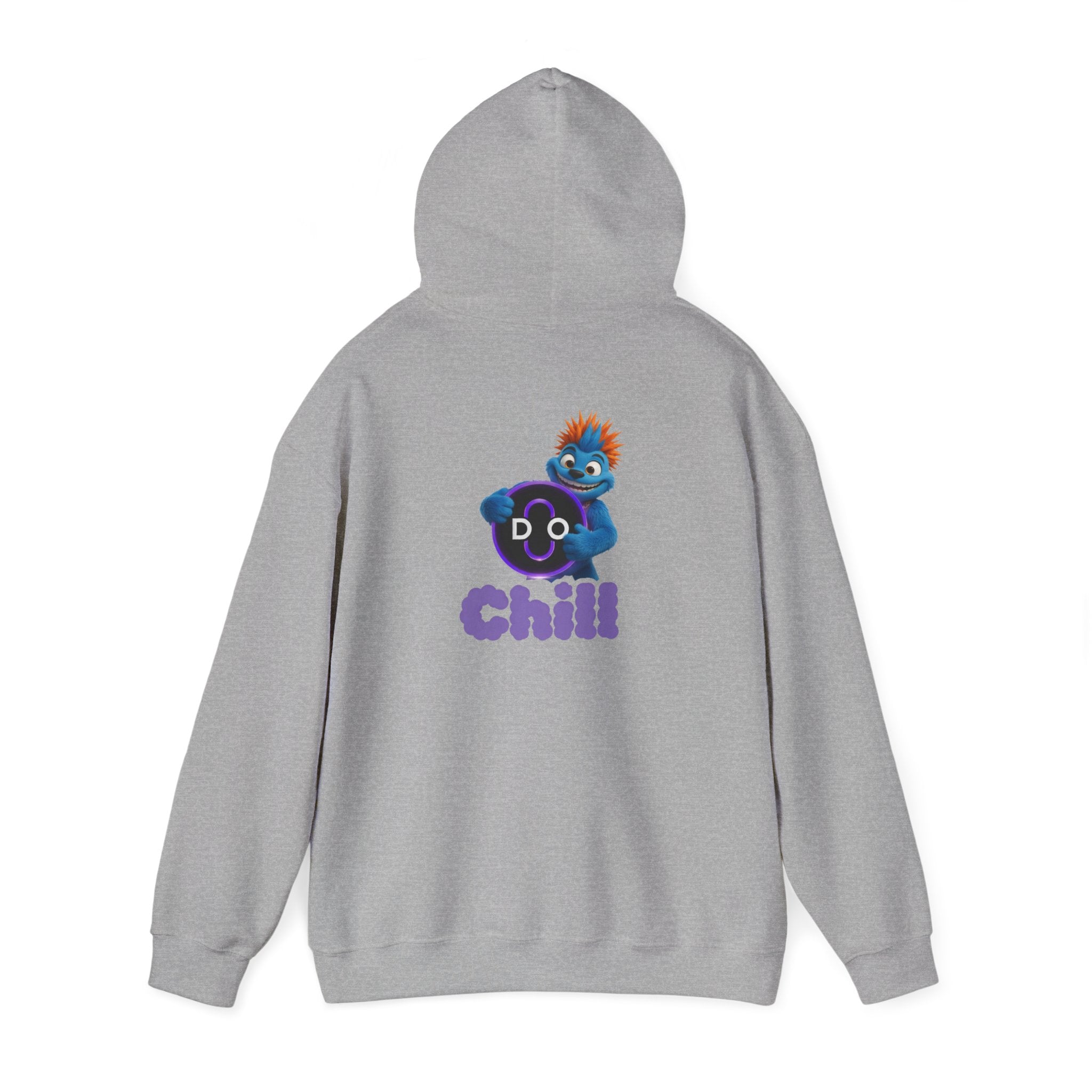 DO Chill Hoodie — Cute Blue Plush Character Graphic Hoodie
