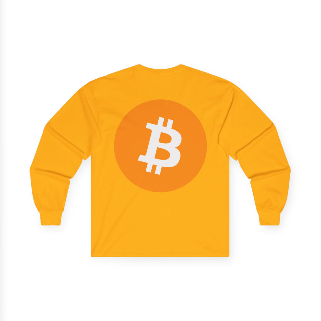 Bitcoin Logo Long Sleeve Tee — Crypto Logo Shirt