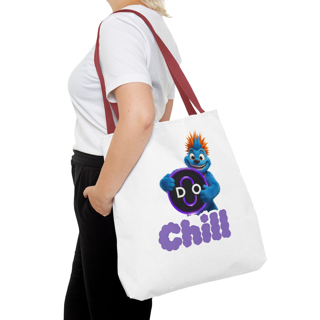Do Chill Tote Bag — Cute Blue Monster Graphic Tote
