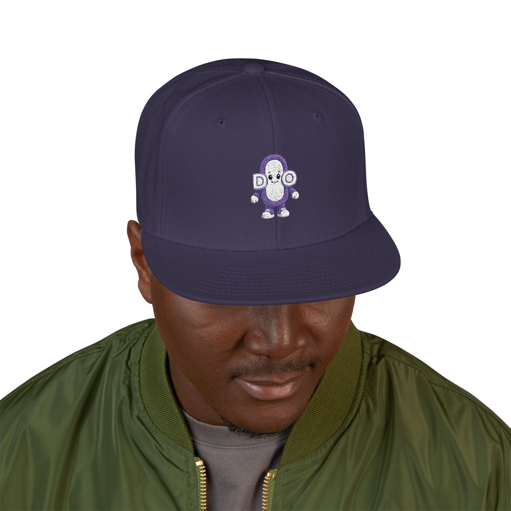 DO Chain Embroidered Snapback Hat