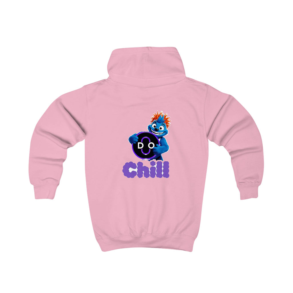Do Chill Kids Hoodie — Cute Blue Monster "Chill" Graphic Pullover for Children