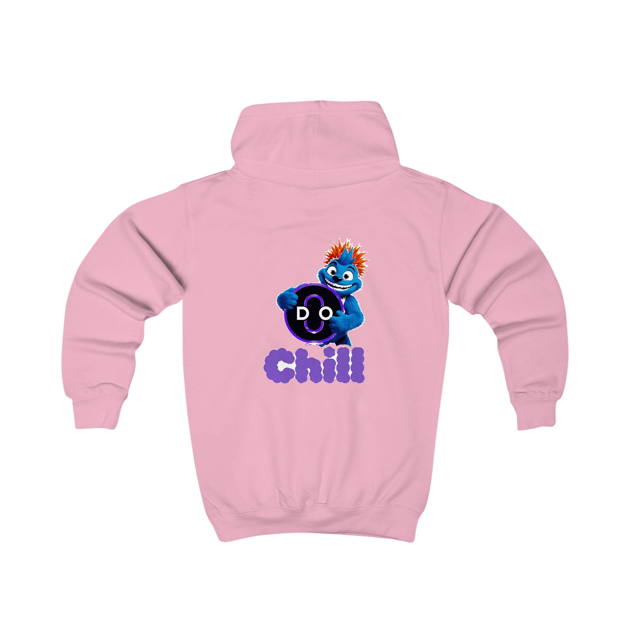 Do Chill Kids Hoodie — Cute Blue Monster "Chill" Graphic Pullover for Children