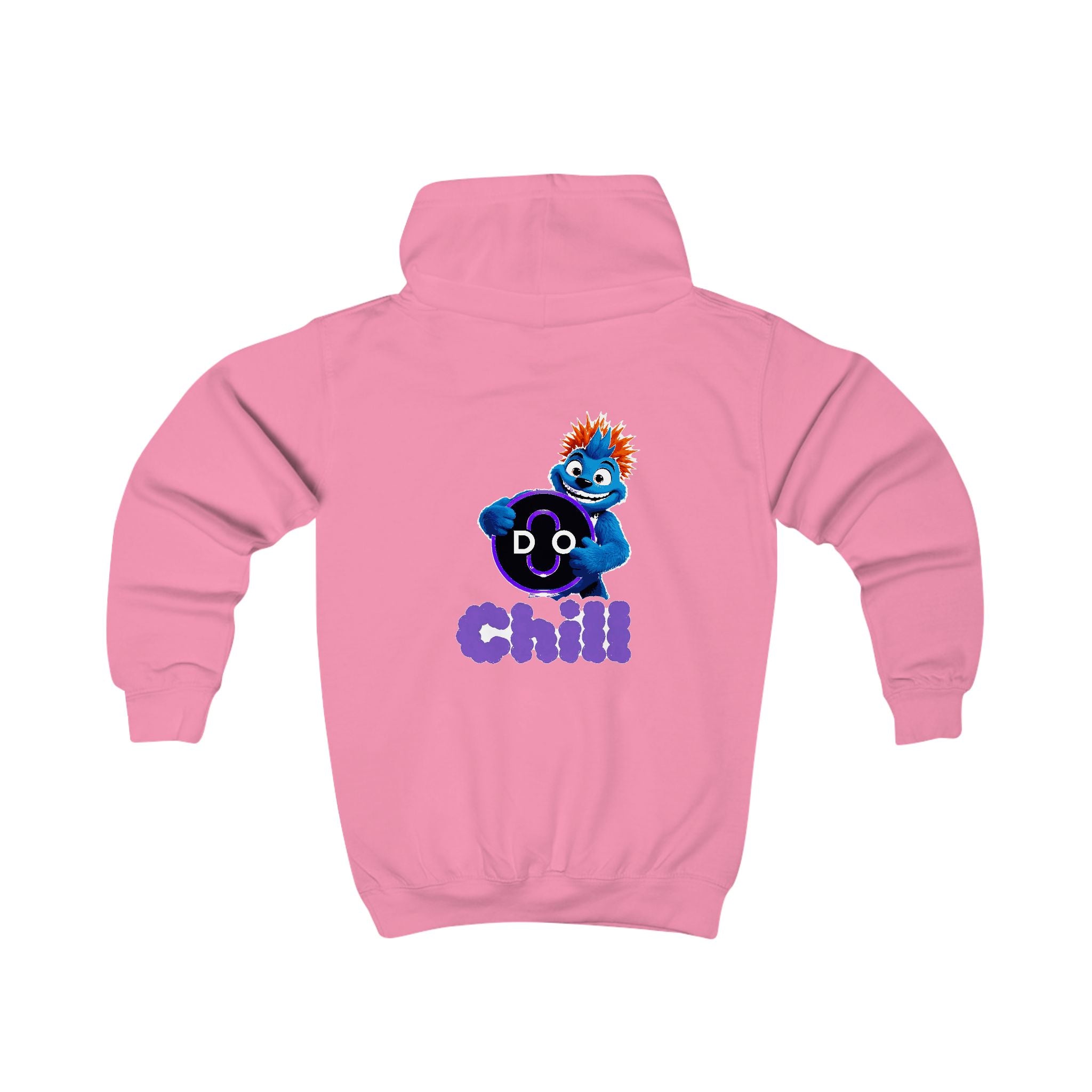 Do Chill Kids Hoodie — Cute Blue Monster "Chill" Graphic Pullover for Children