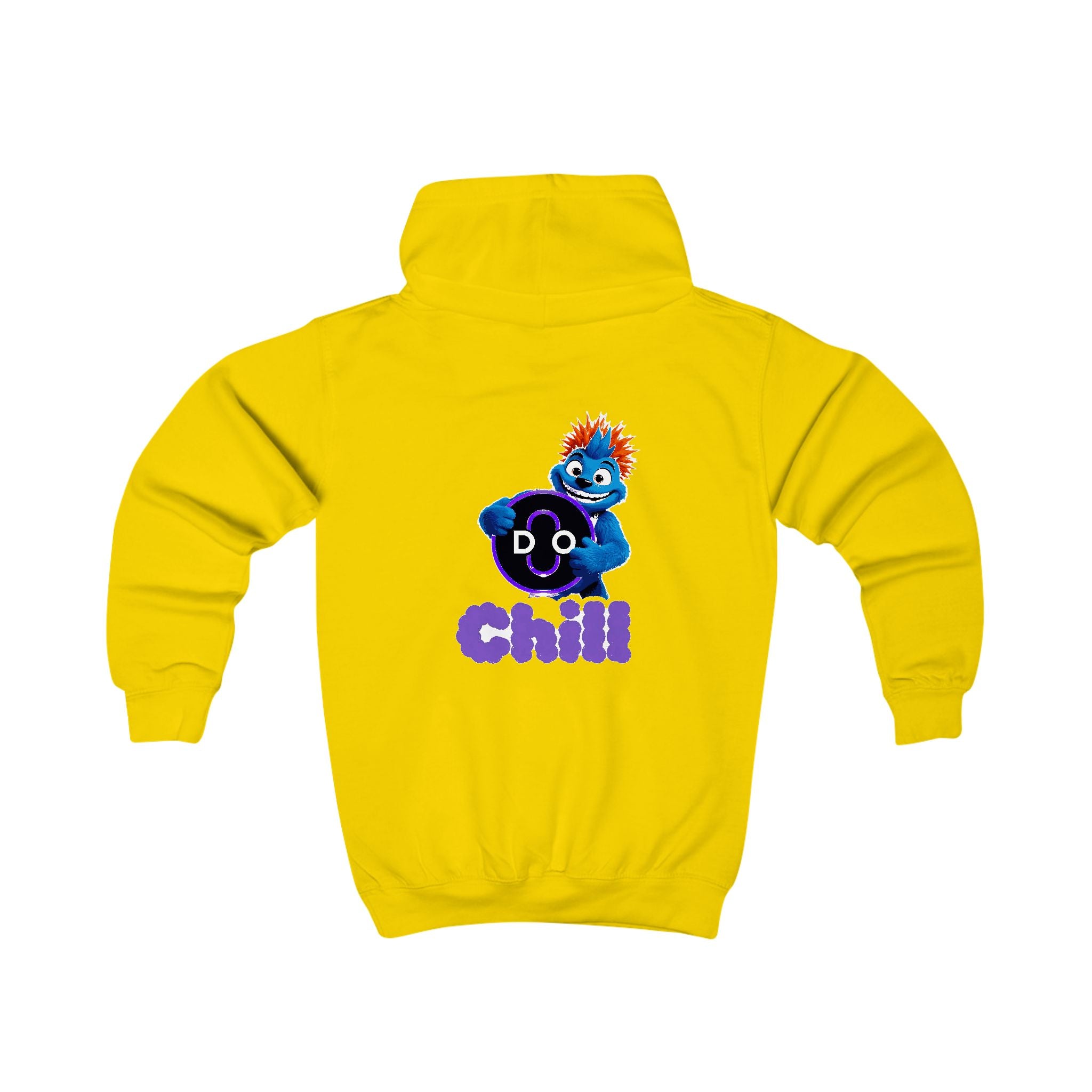 Do Chill Kids Hoodie — Cute Blue Monster "Chill" Graphic Pullover for Children