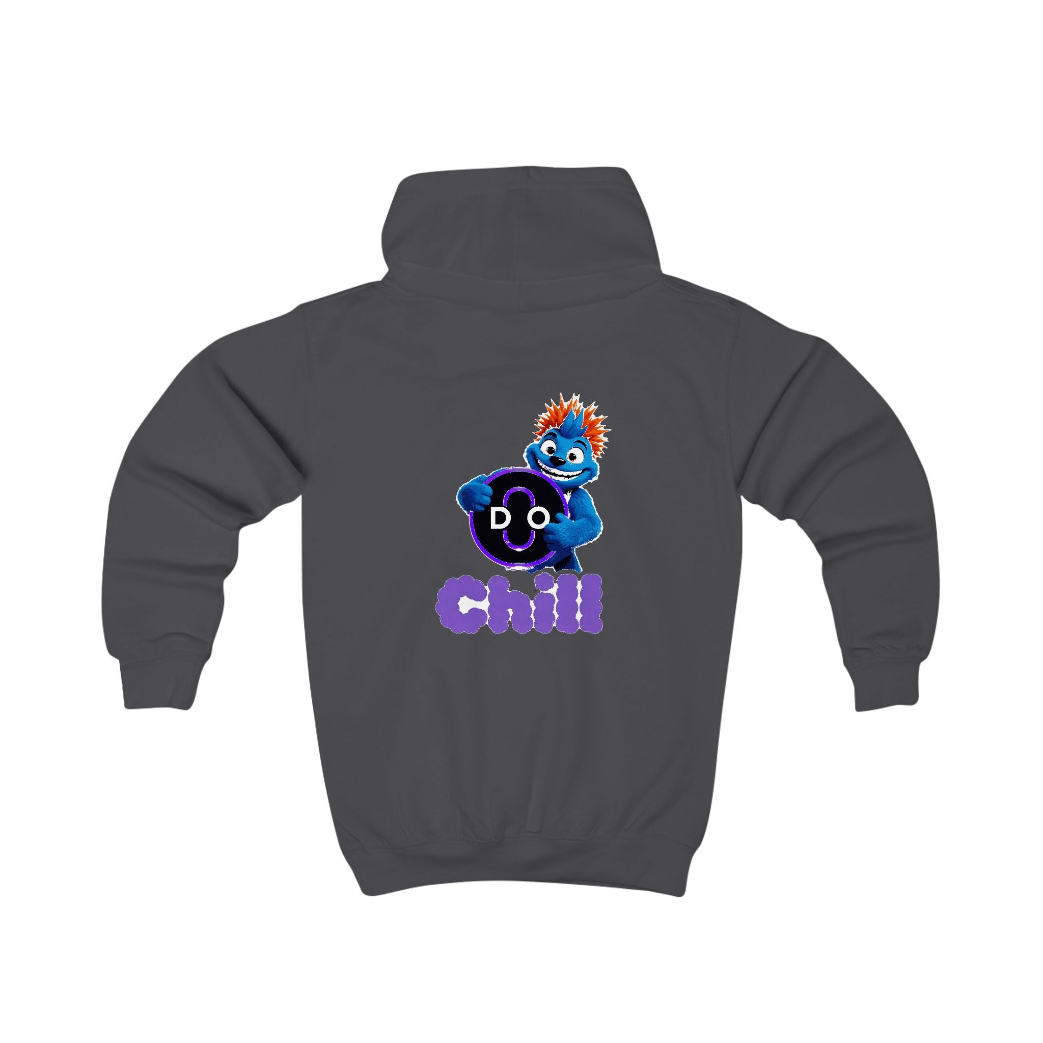 Do Chill Kids Hoodie — Cute Blue Monster "Chill" Graphic Pullover for Children