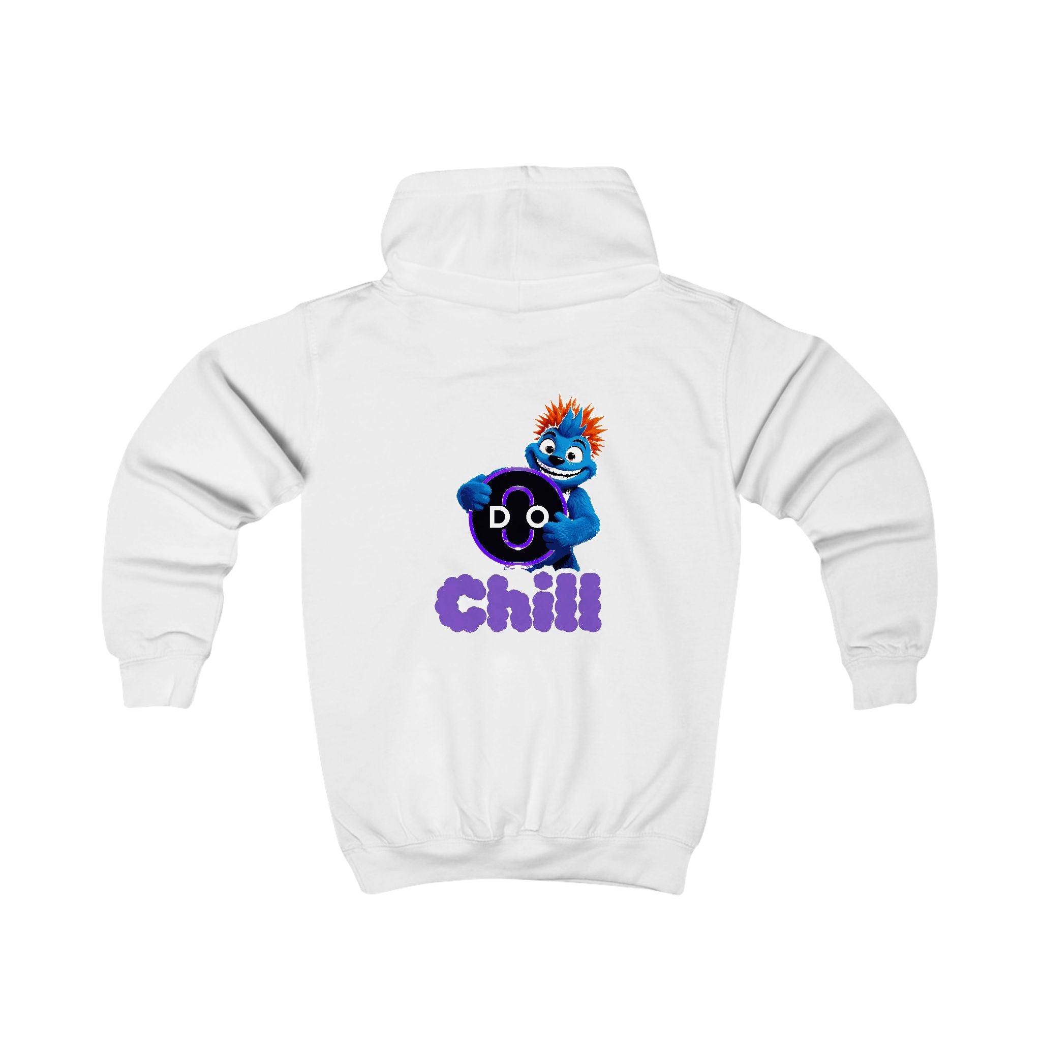 Do Chill Kids Hoodie — Cute Blue Monster "Chill" Graphic Pullover for Children