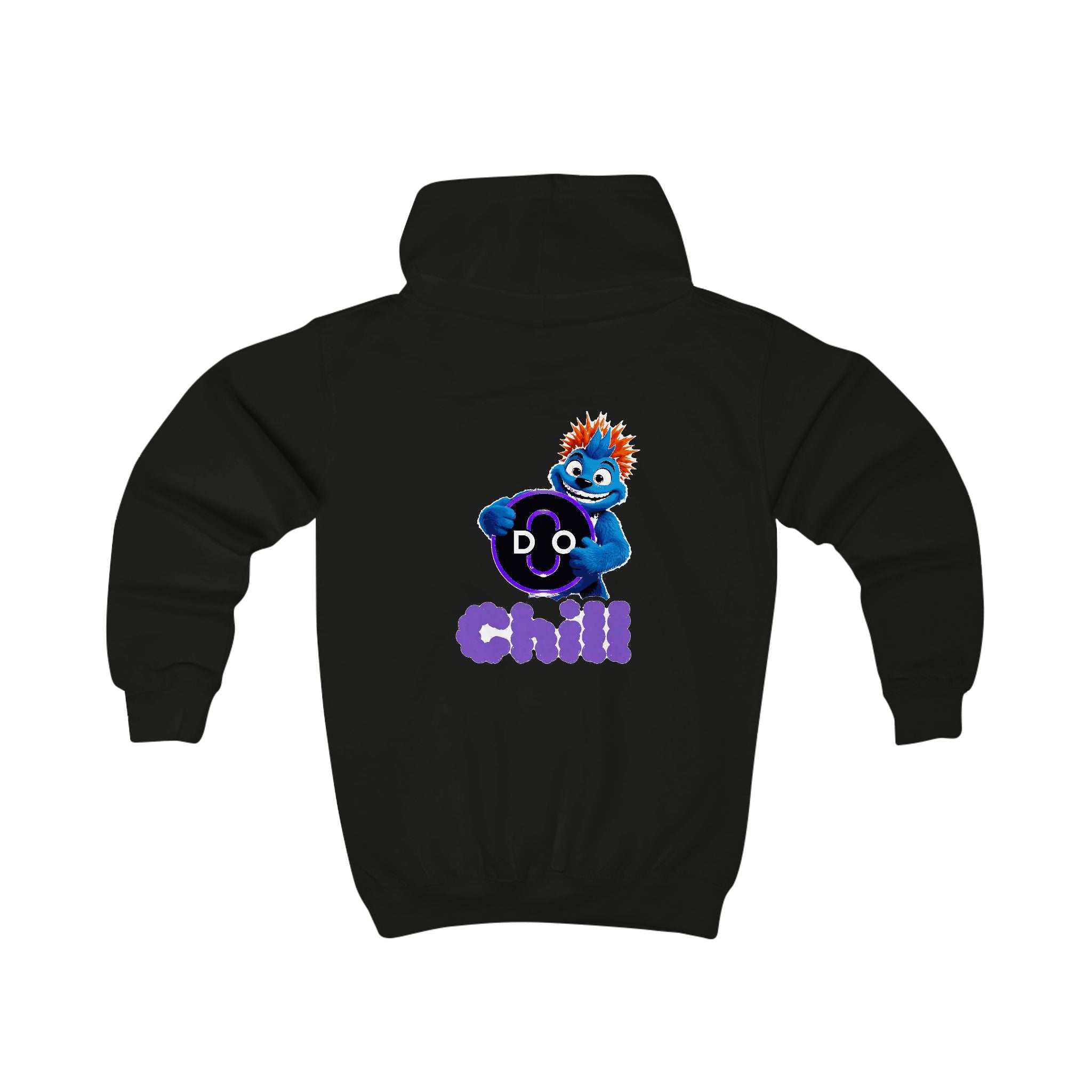 Do Chill Kids Hoodie — Cute Blue Monster "Chill" Graphic Pullover for Children