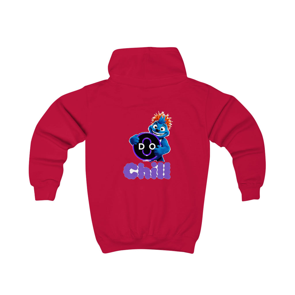 Do Chill Kids Hoodie — Cute Blue Monster "Chill" Graphic Pullover for Children