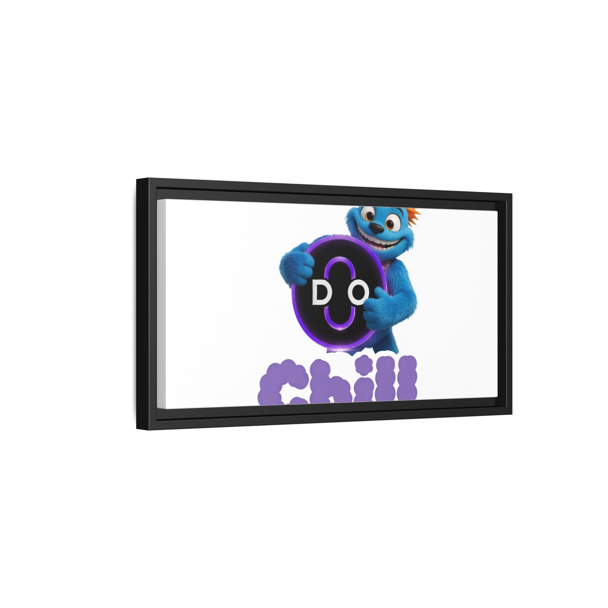 Do Chill Canvas Print — Framed Matte Wall Art (Colorful Cartoon Character)