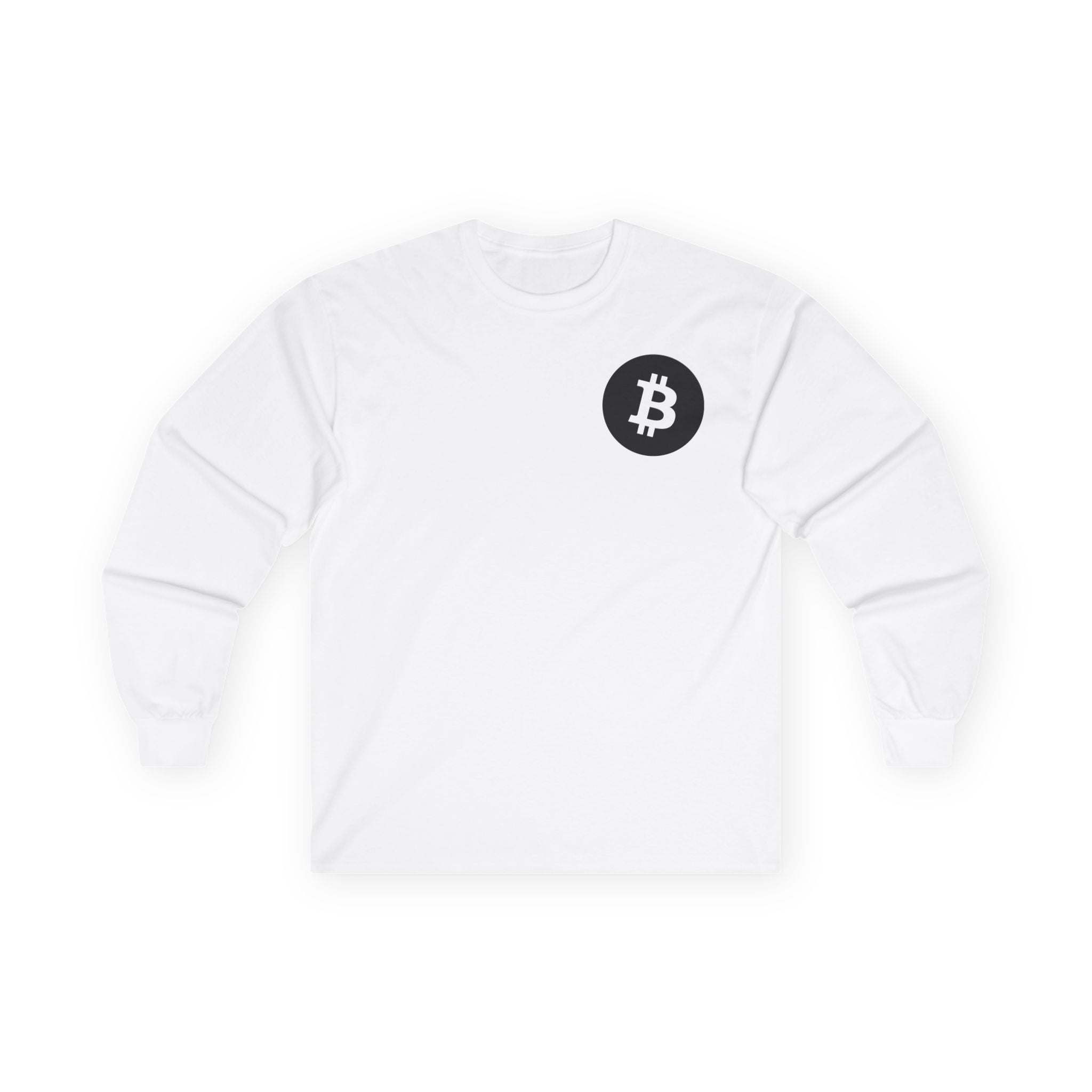 Bitcoin Logo Long Sleeve Tee — Crypto Logo Shirt