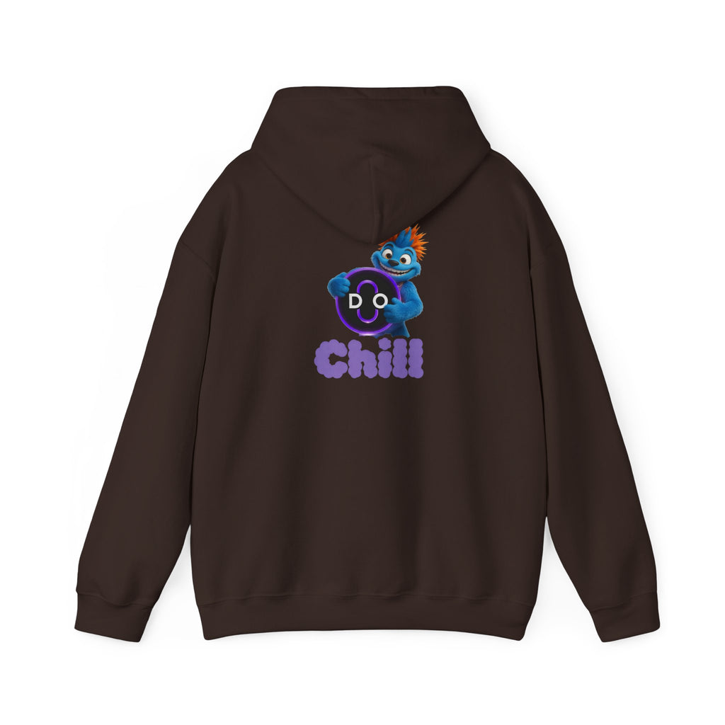 DO Chill Hoodie — Cute Blue Plush Character Graphic Hoodie