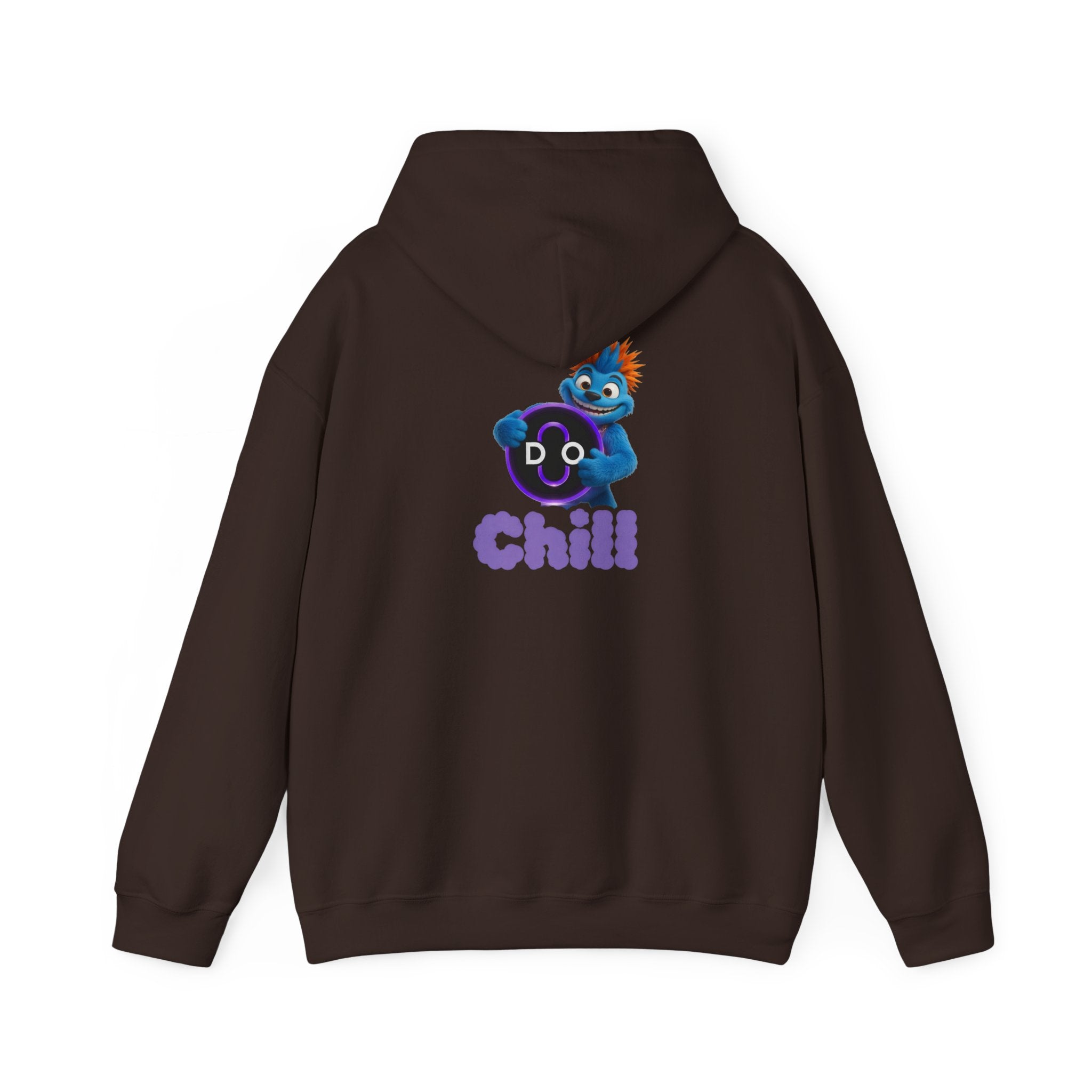DO Chill Hoodie — Cute Blue Plush Character Graphic Hoodie