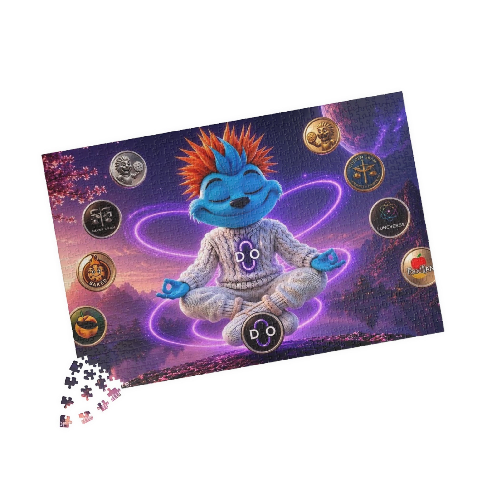 DO Meditating Monster Puzzle — Spacey Cosmic Jigsaw (110/252/520/1014 pcs)
