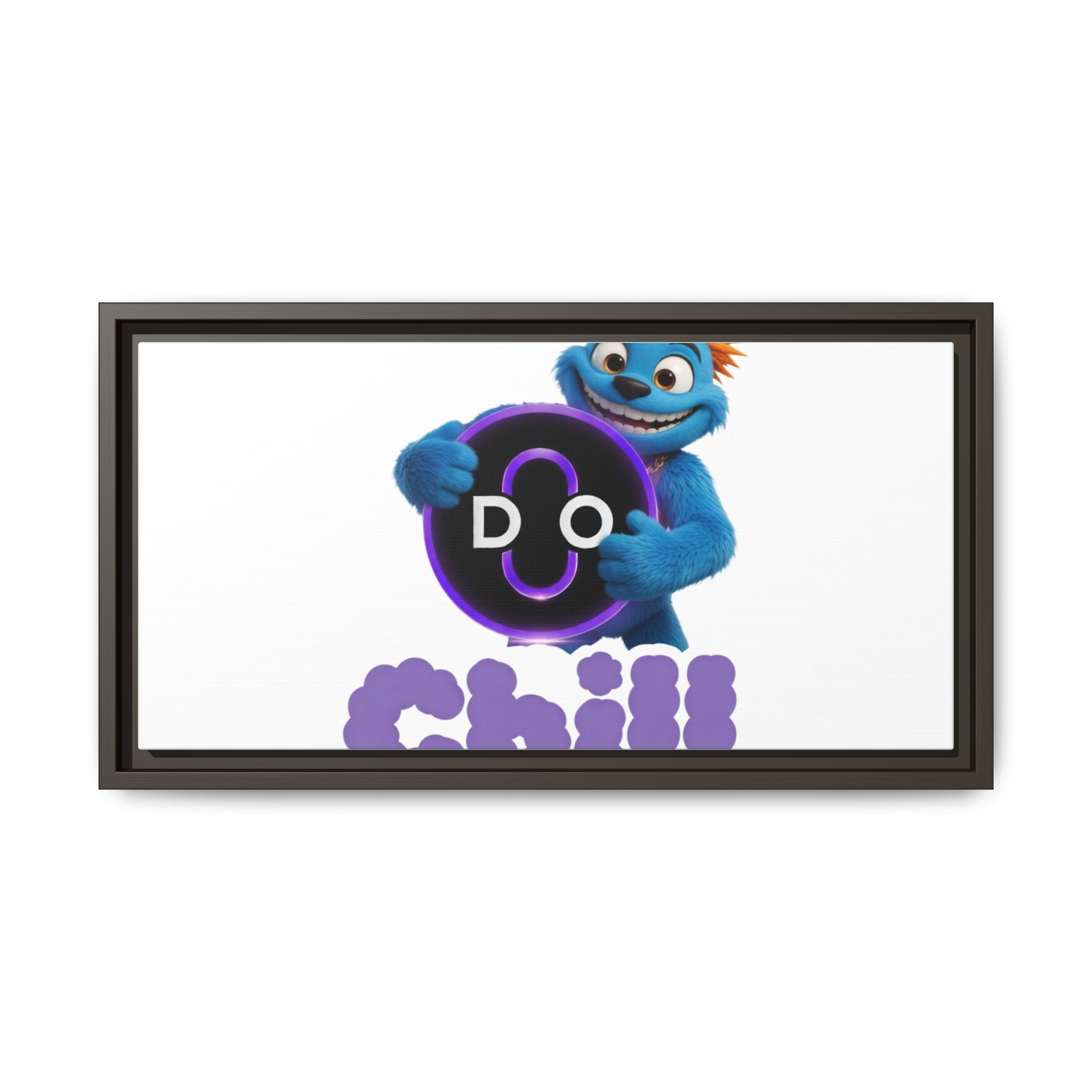 Do Chill Canvas Print — Framed Matte Wall Art (Colorful Cartoon Character)
