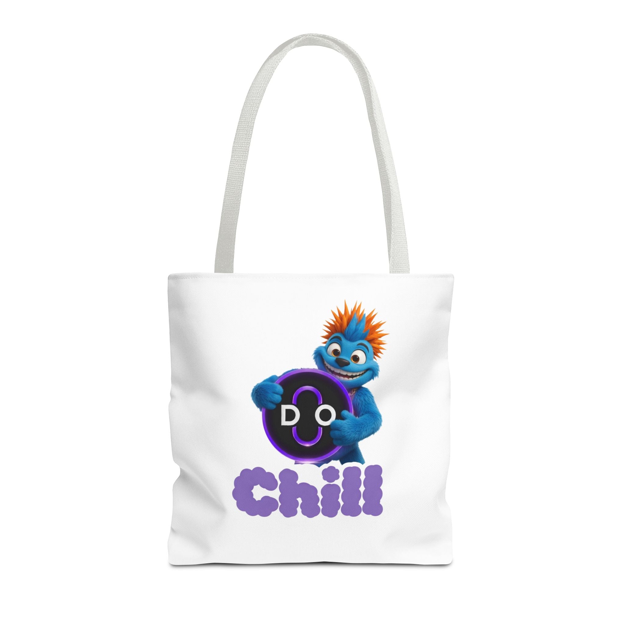 Do Chill Tote Bag — Cute Blue Monster Graphic Tote