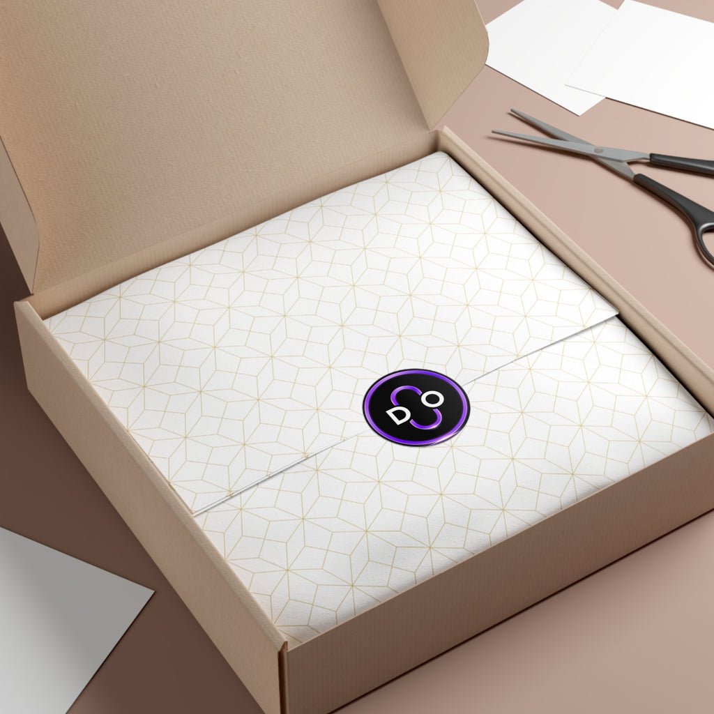 Do Round Vinyl Sticker — Minimal Purple 'DO' Logo Sticker