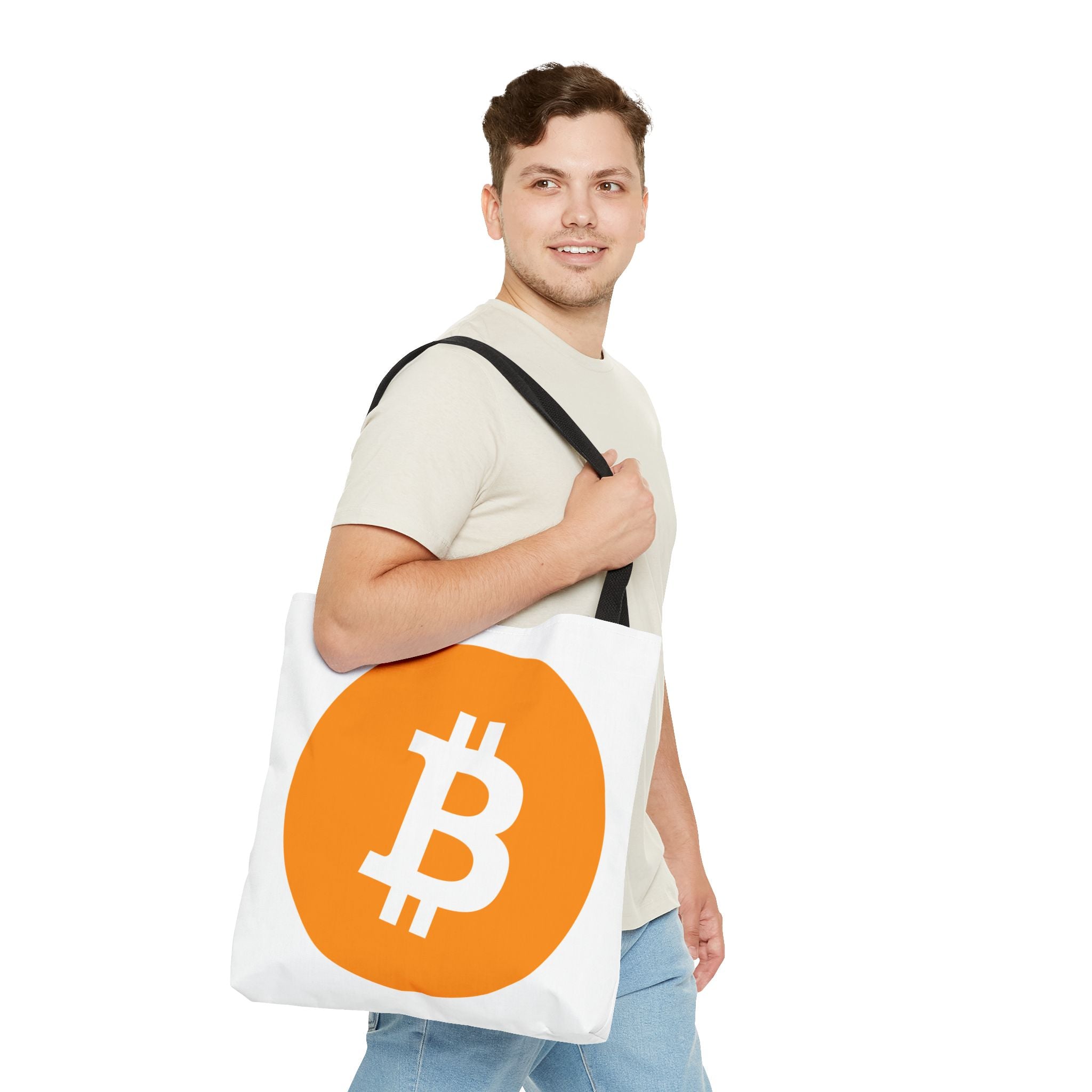 Bitcoin Logo Tote Bag – Crypto Coin Canvas Tote