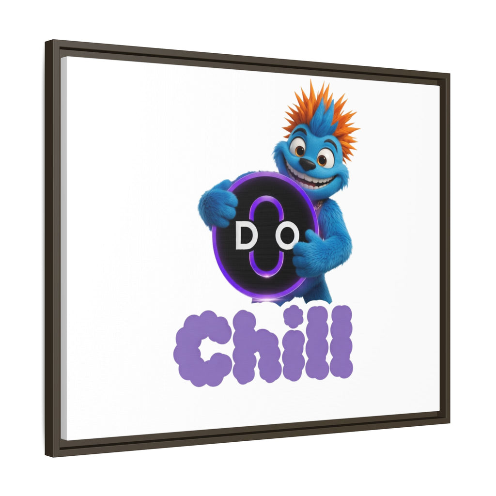 Do Chill Canvas Print — Framed Matte Wall Art (Colorful Cartoon Character)