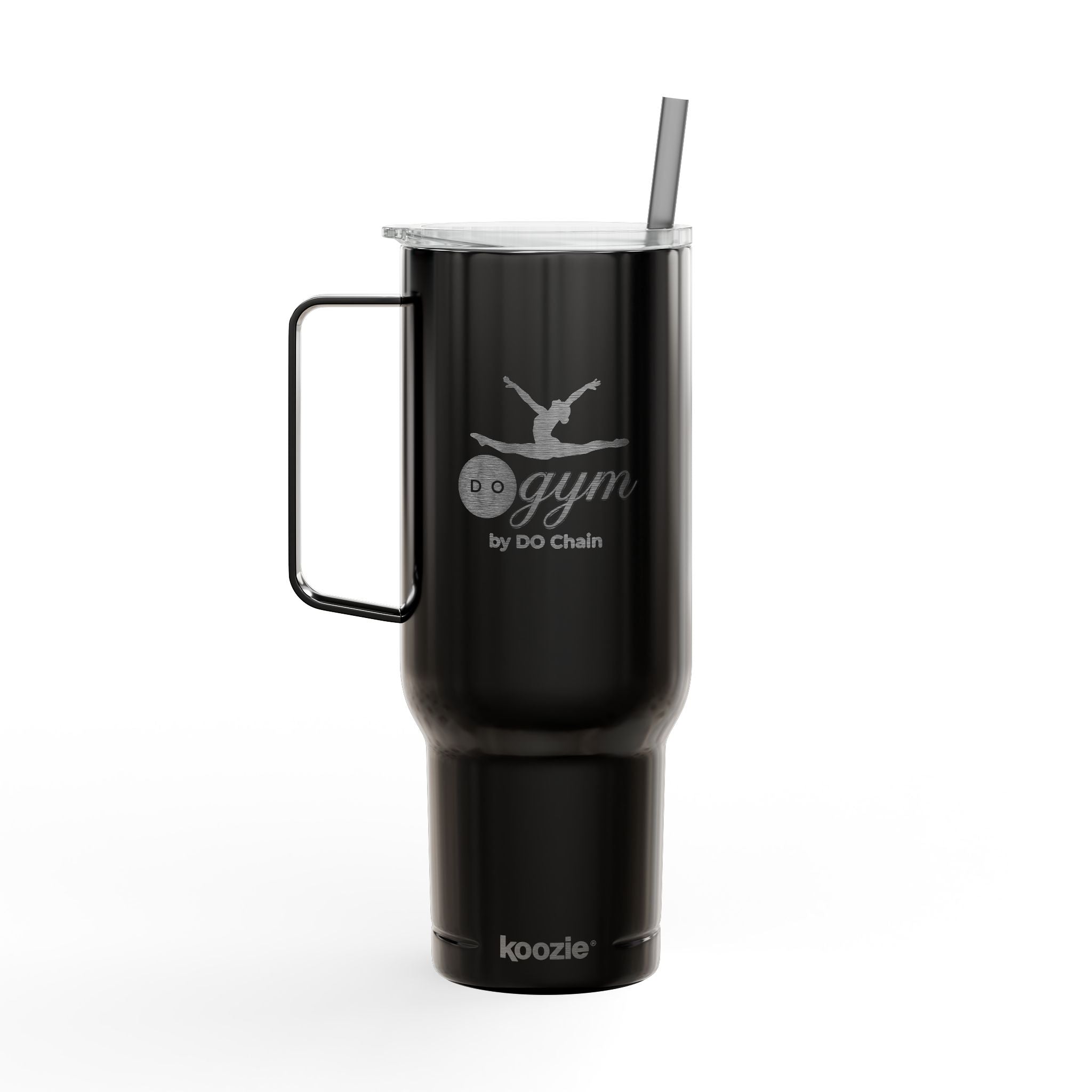 40oz Engraved Gym Tumbler with Lid & Straw — Personalized Fitness Water Bottle