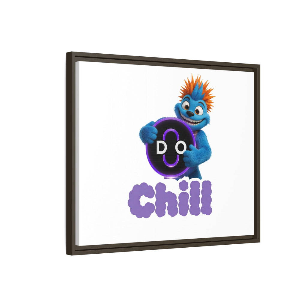 Do Chill Canvas Print — Framed Matte Wall Art (Colorful Cartoon Character)