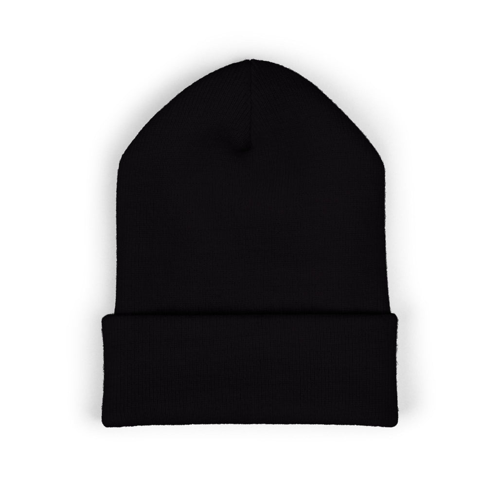 Chill Bear Embroidered Cuffed Beanie — Cozy Winter Knit Hat