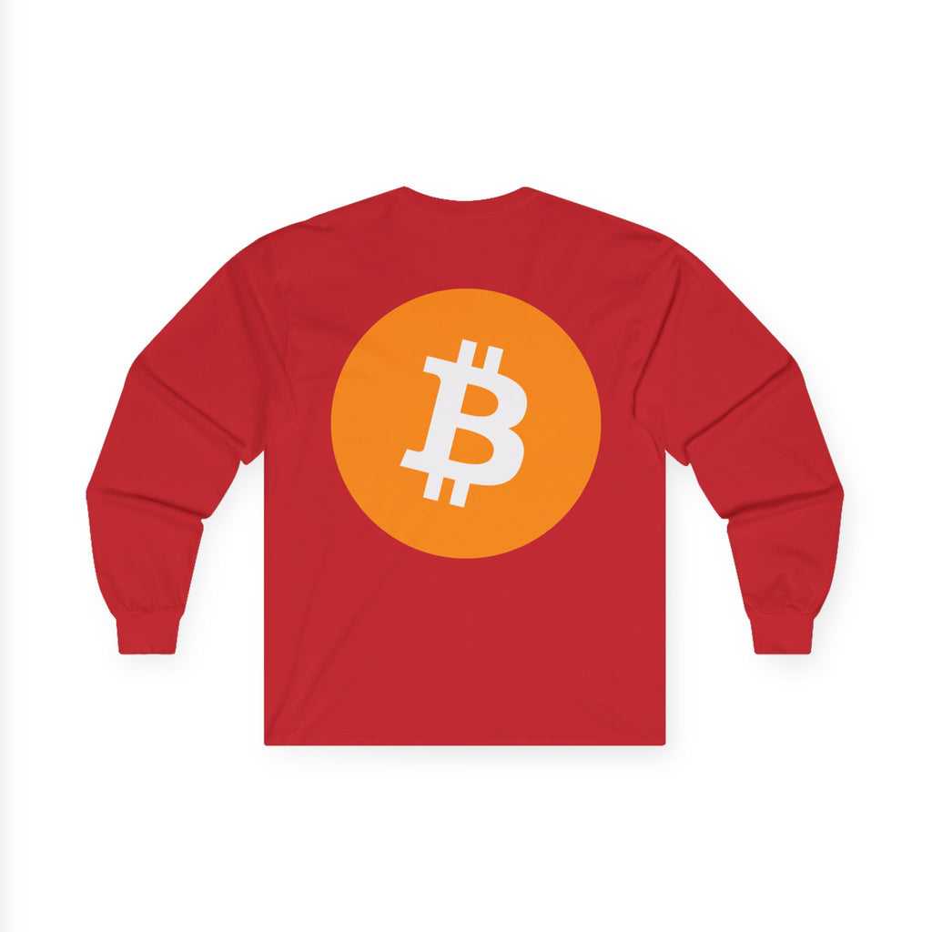 Bitcoin Logo Long Sleeve Tee — Crypto Logo Shirt