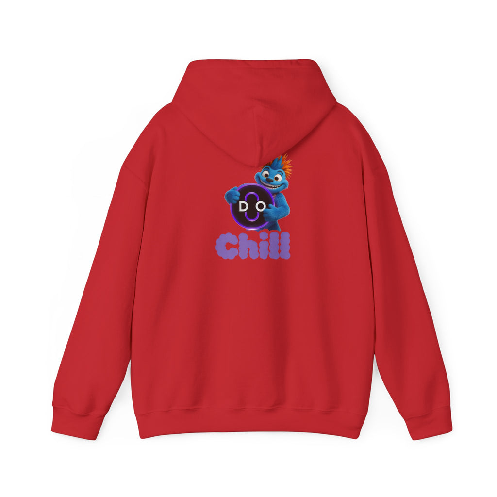 DO Chill Hoodie — Cute Blue Plush Character Graphic Hoodie