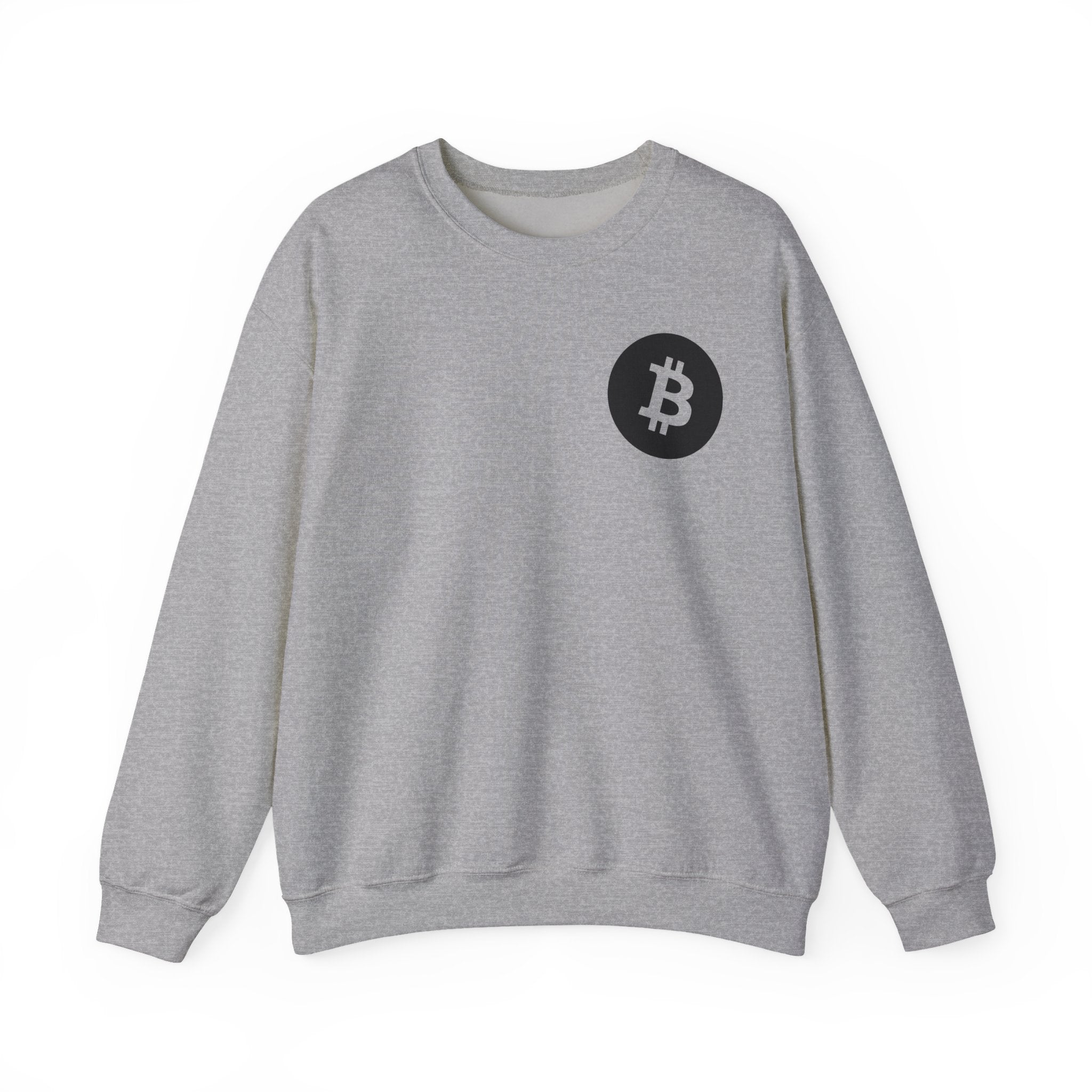 Bitcoin Logo Crewneck Sweatshirt — Crypto Bitcoin Symbol Pullover