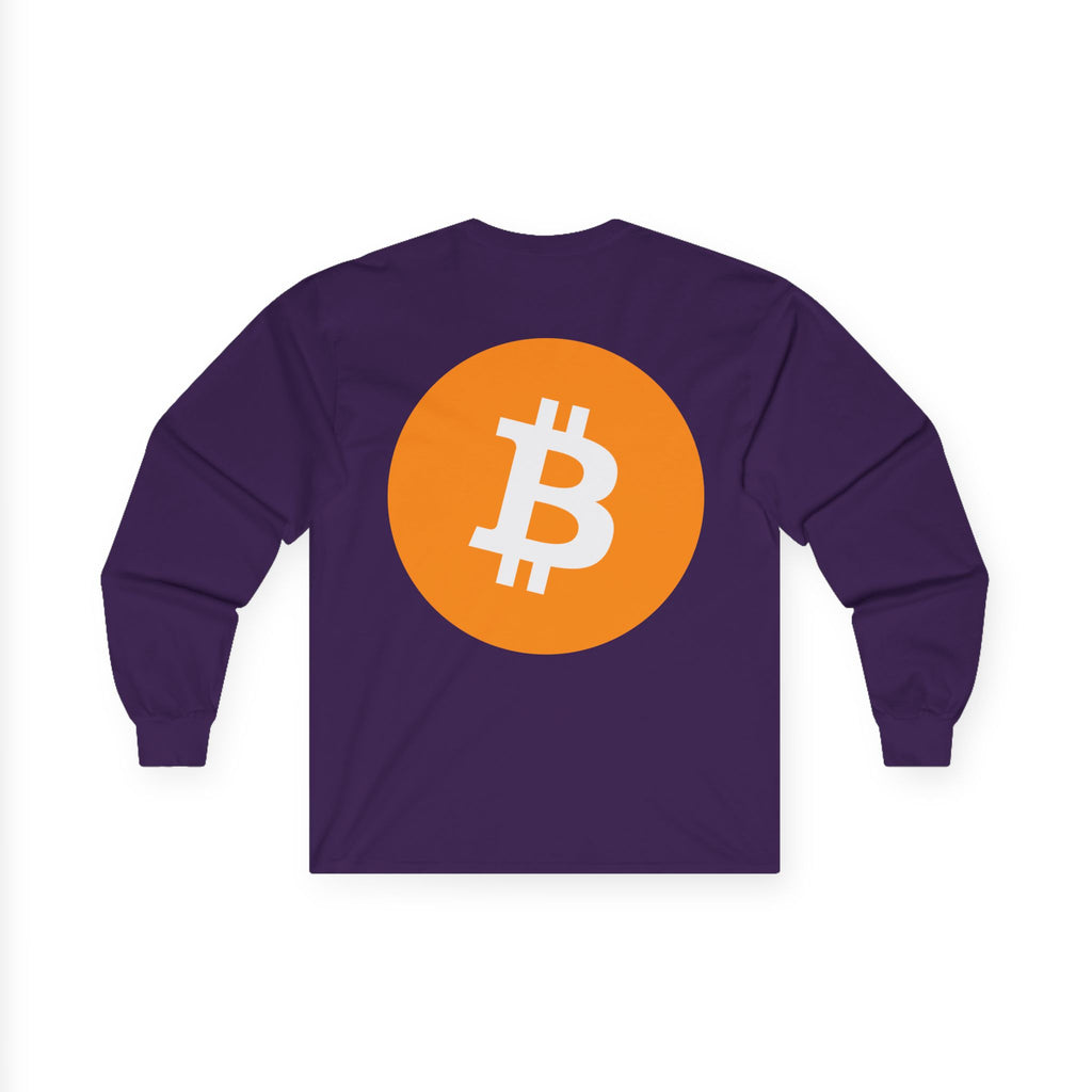 Bitcoin Logo Long Sleeve Tee — Crypto Logo Shirt