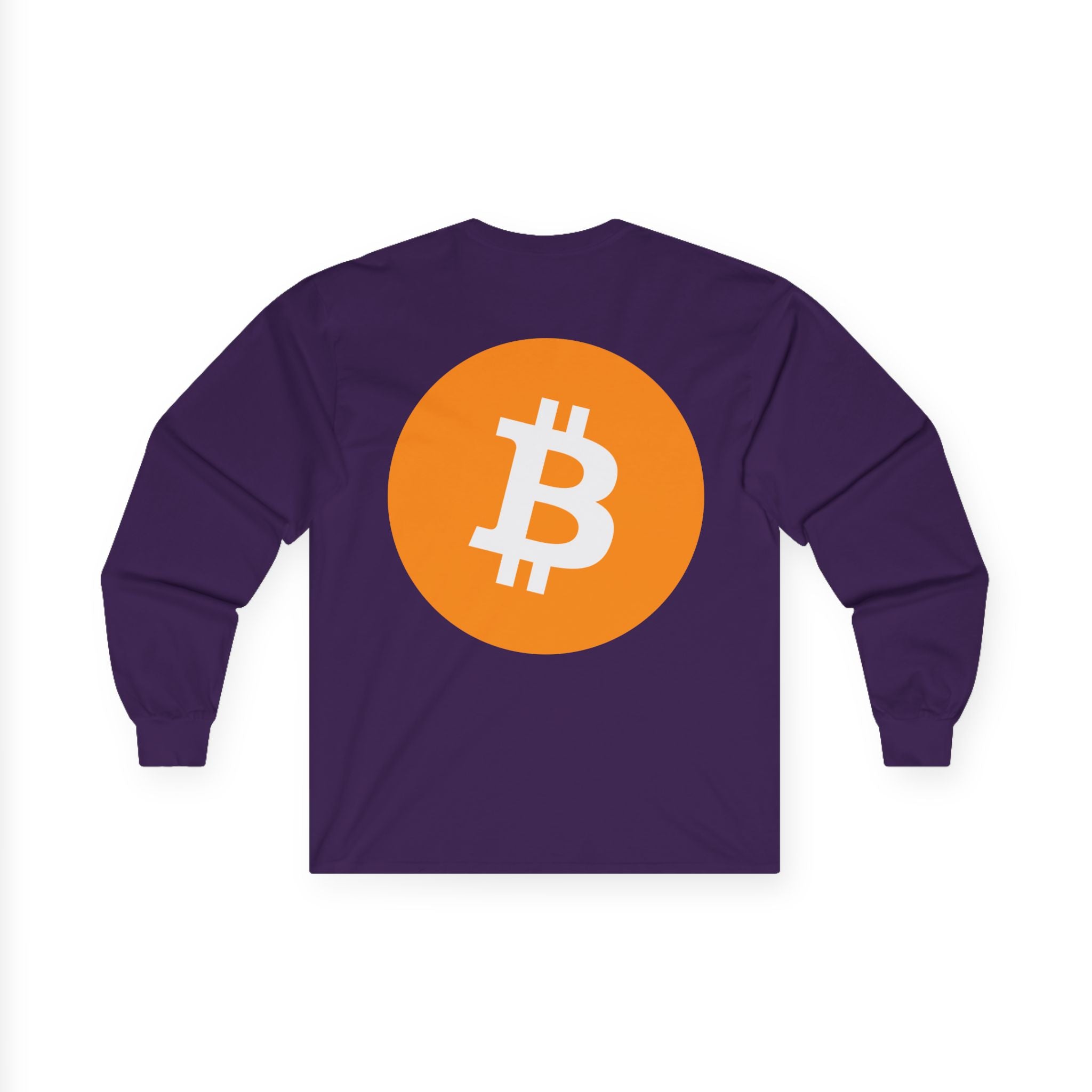 Bitcoin Logo Long Sleeve Tee — Crypto Logo Shirt