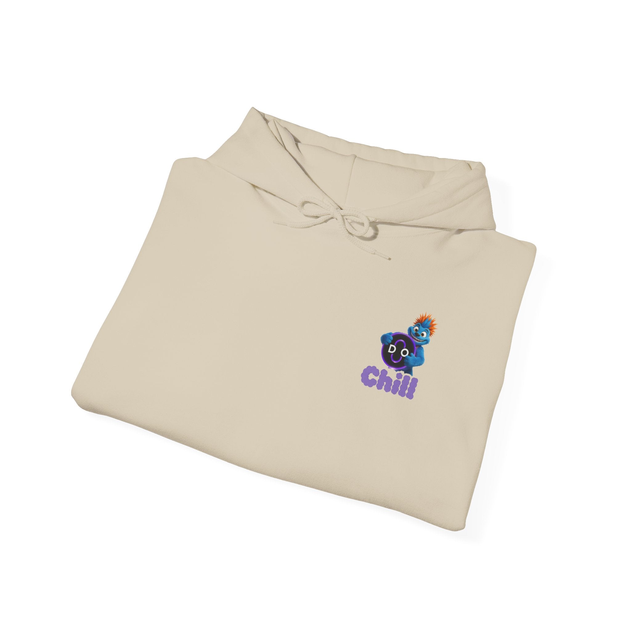 DO Chill Hoodie — Cute Blue Plush Character Graphic Hoodie