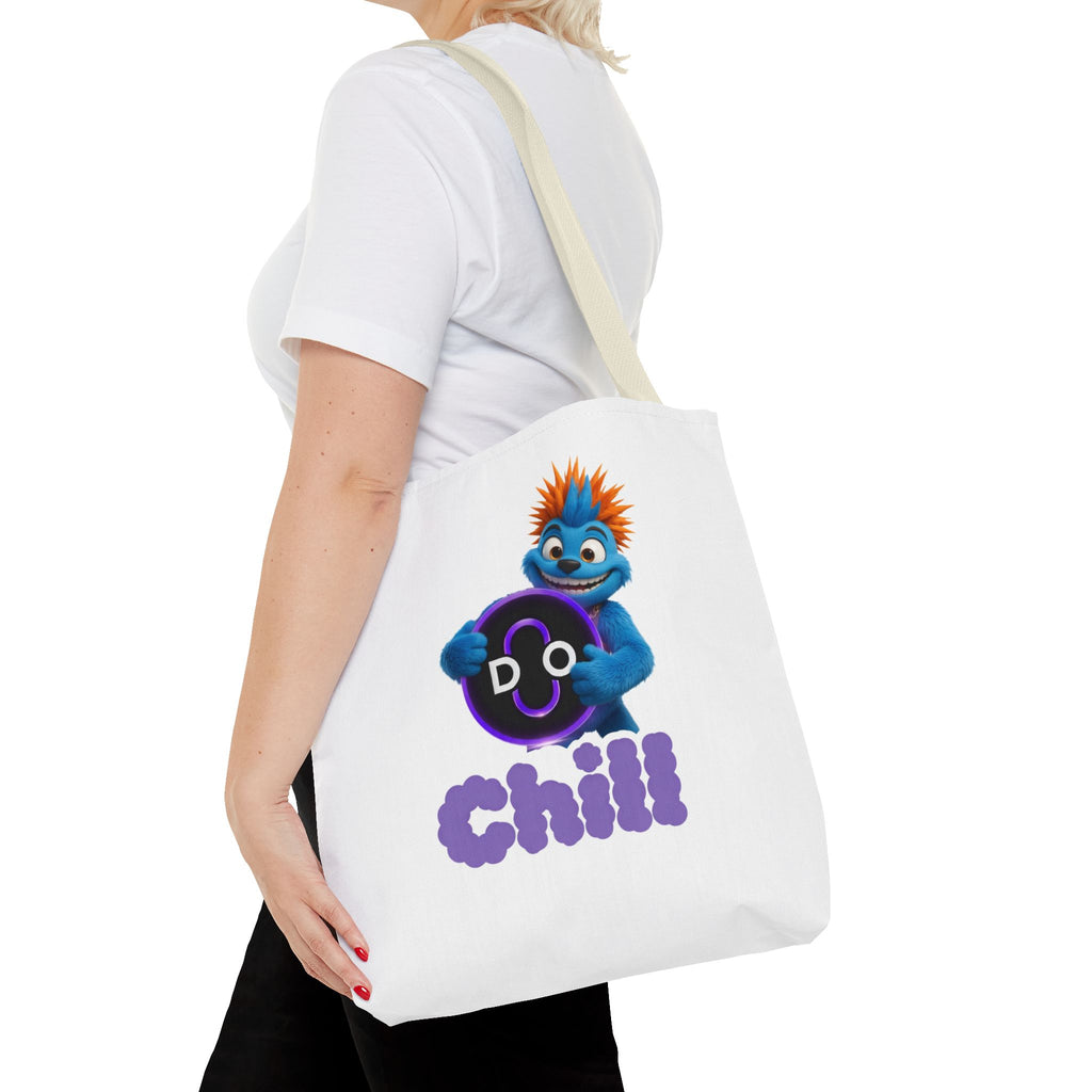 Do Chill Tote Bag — Cute Blue Monster Graphic Tote