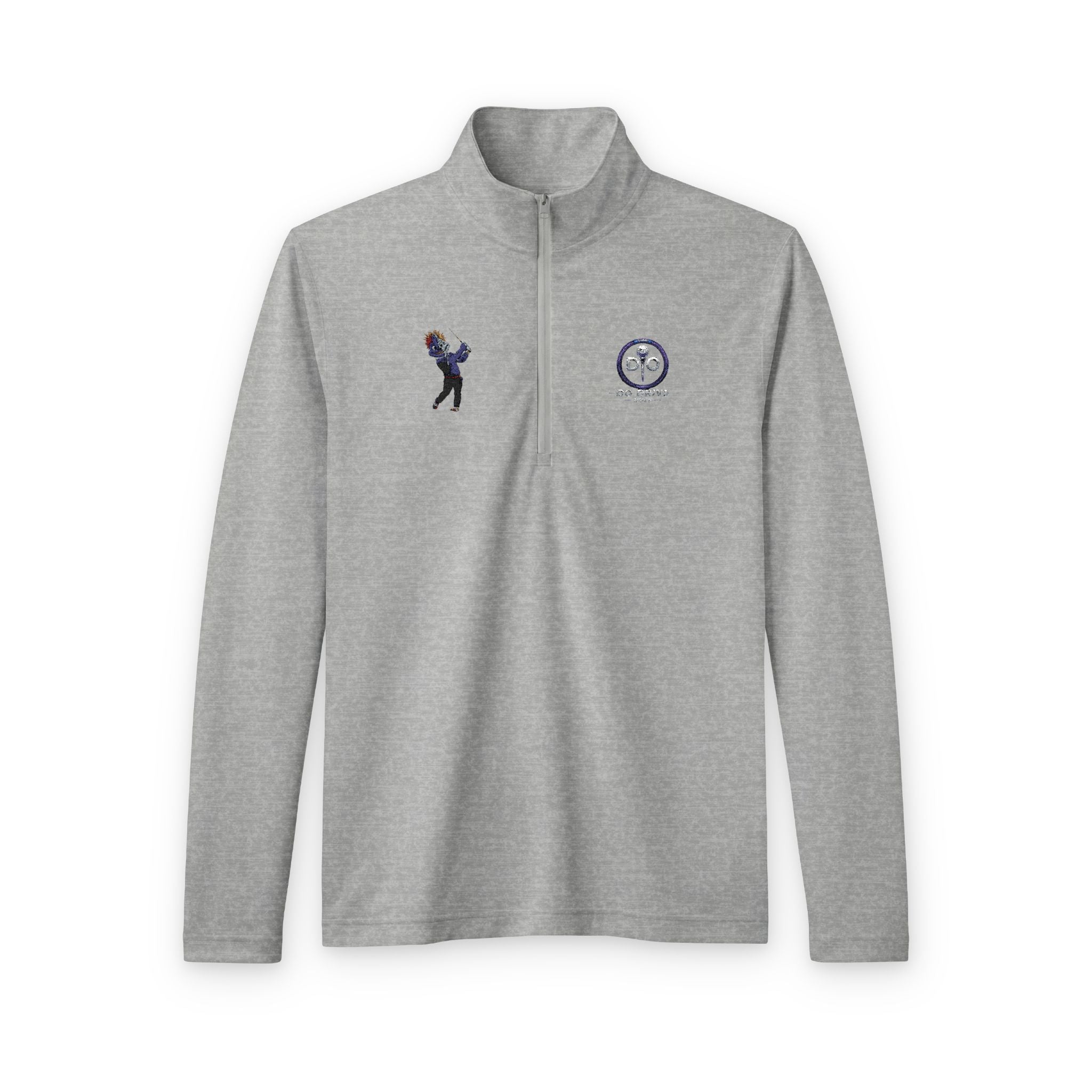 DO Drive Embroidered Quarter-Zip Pullover with mascot – Golf Emblem & Player Crest