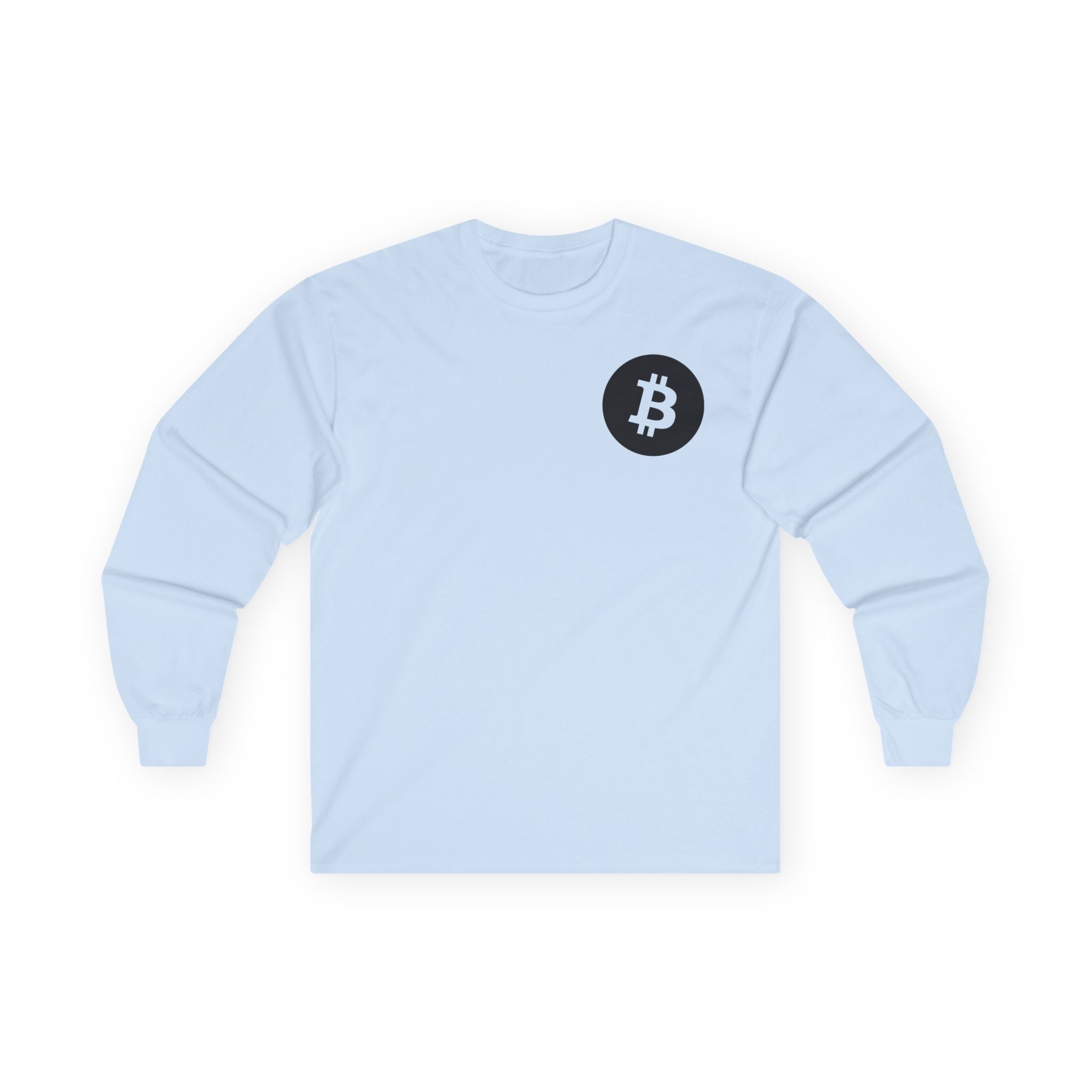 Bitcoin Logo Long Sleeve Tee — Crypto Logo Shirt